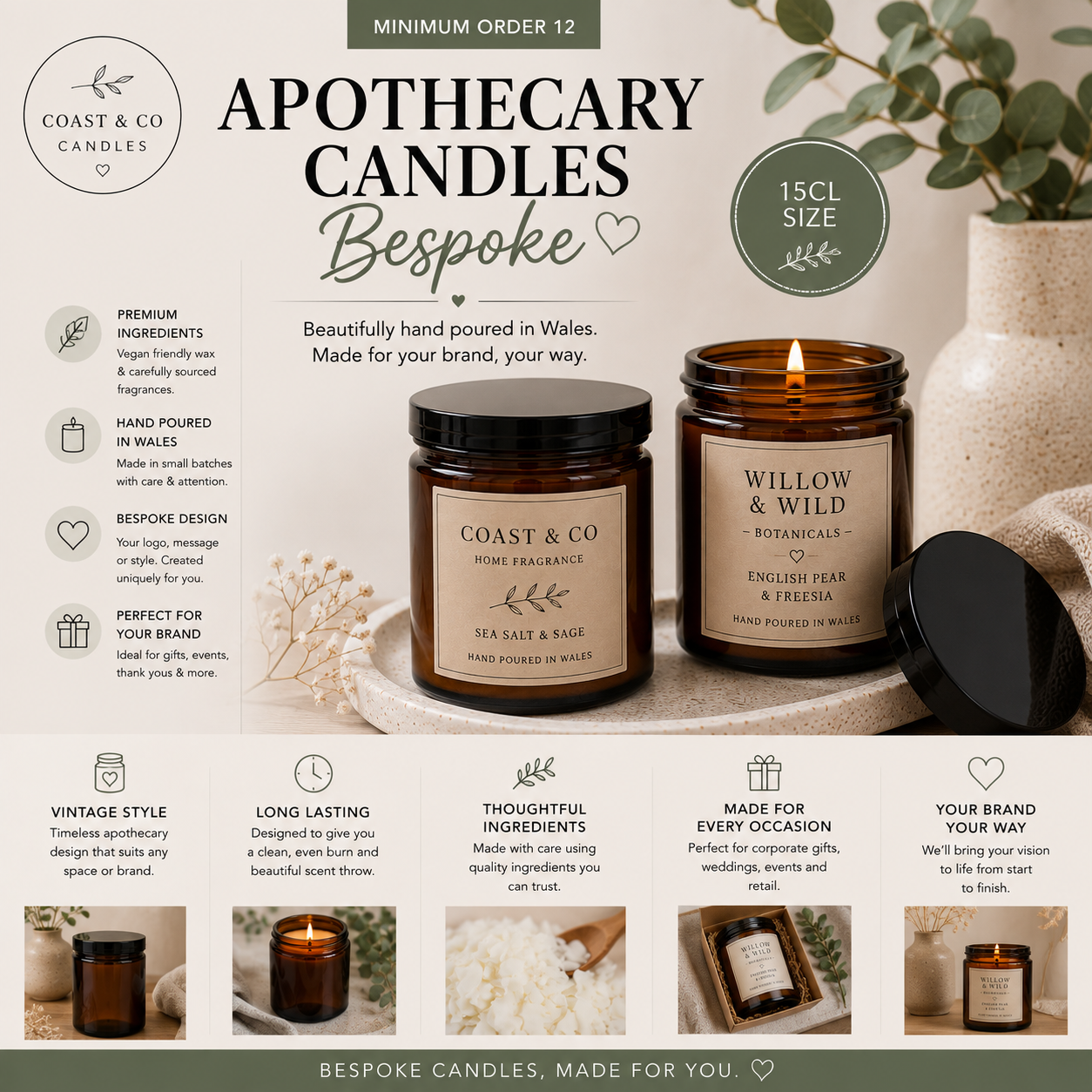 Amber Apothecary Candles | Bespoke Branding, Private Label & Bulk Orders