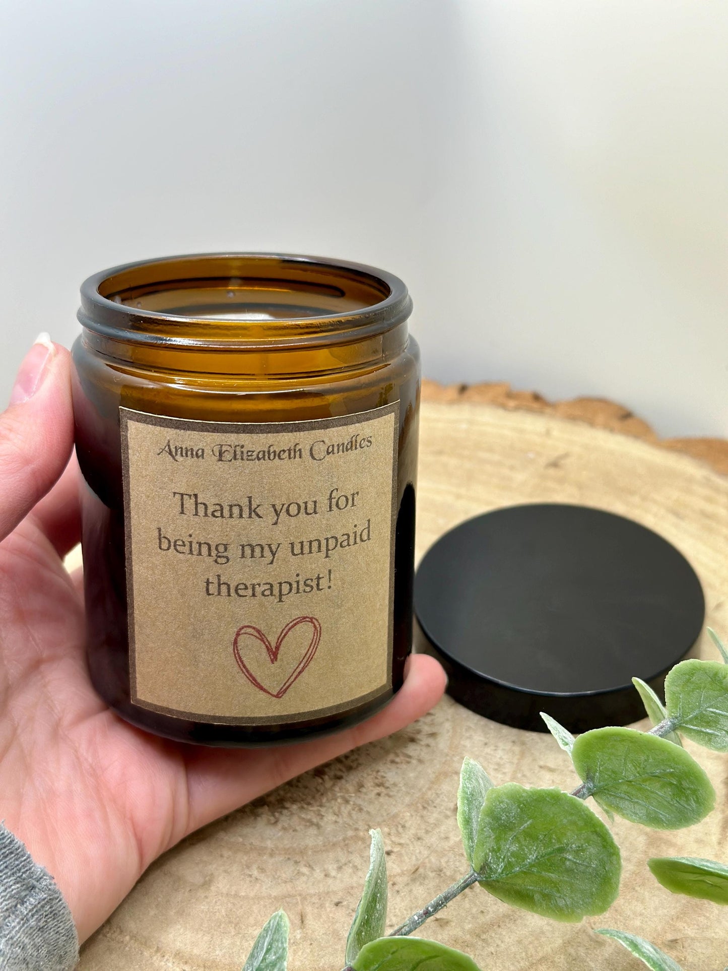 Thank you for being my unpaid therapist Candle, Funny Soy Wax Candles, Scented Candle Gifts, Gifts for a friend, Funny Gifts,