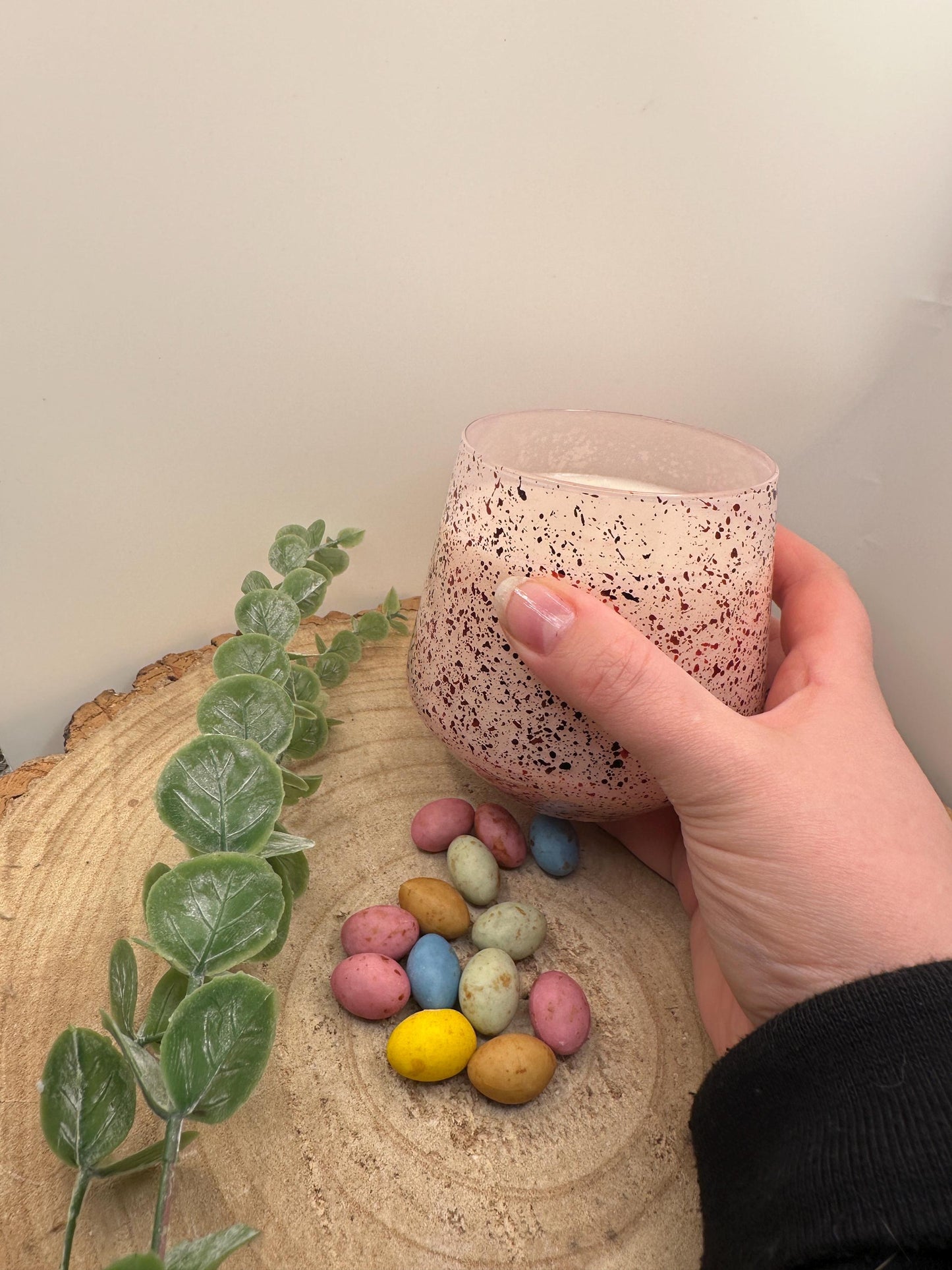 Easter Candles, Mini Egg Candle, Chocolate Scented Candle, Soy Wax Candles, Pink Mini Egg Candle
