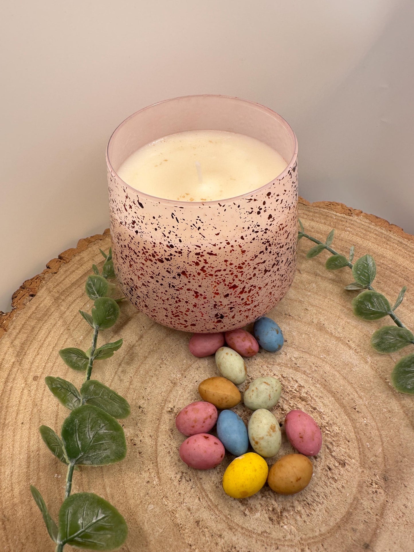 Easter Candles, Mini Egg Candle, Chocolate Scented Candle, Soy Wax Candles, Pink Mini Egg Candle