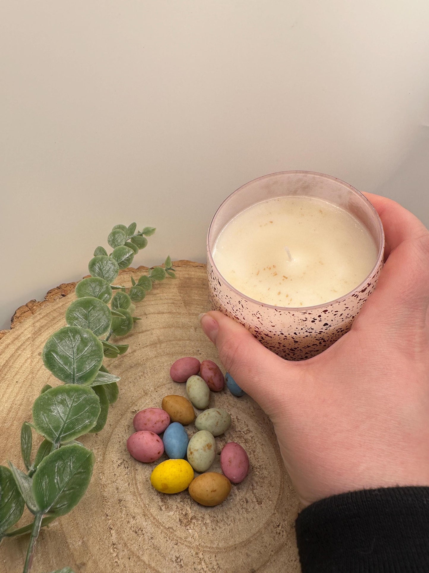 Easter Candles, Mini Egg Candle, Chocolate Scented Candle, Soy Wax Candles, Pink Mini Egg Candle