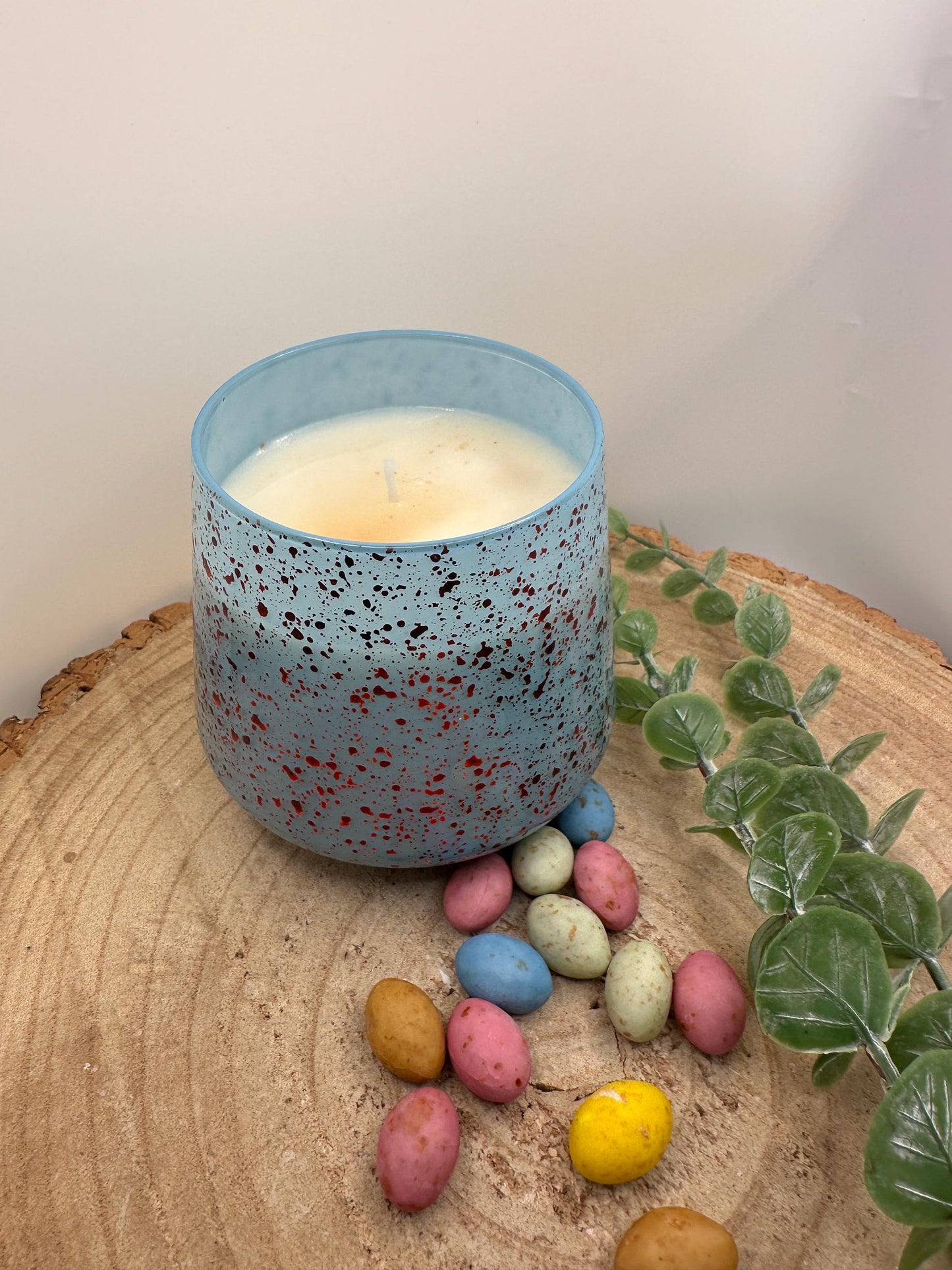 Easter Candles, Mini Egg Candle, Chocolate Scented Candle, Soy Wax Candles, Blue Mini Egg Candle