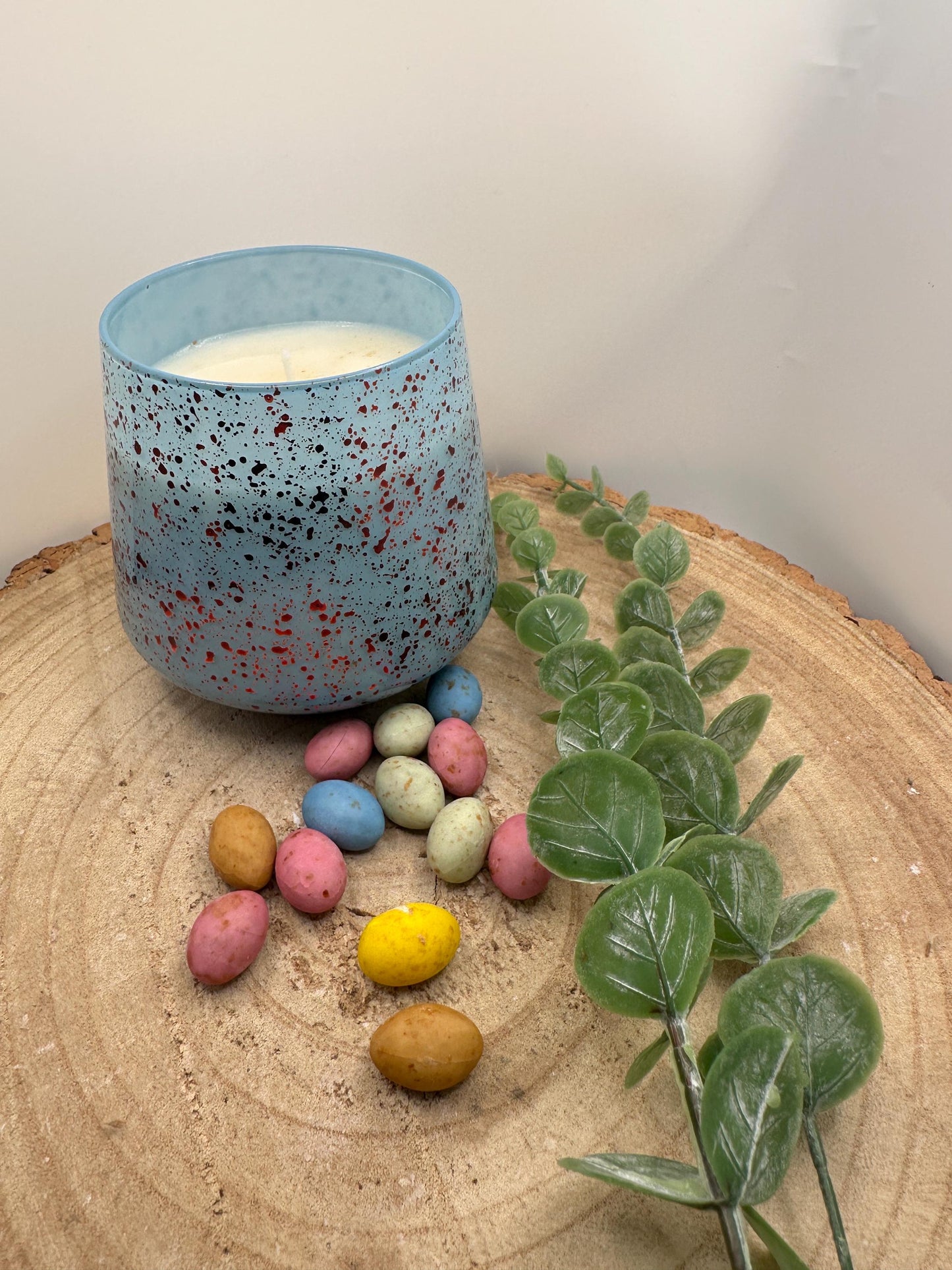 Easter Candles, Mini Egg Candle, Chocolate Scented Candle, Soy Wax Candles, Blue Mini Egg Candle