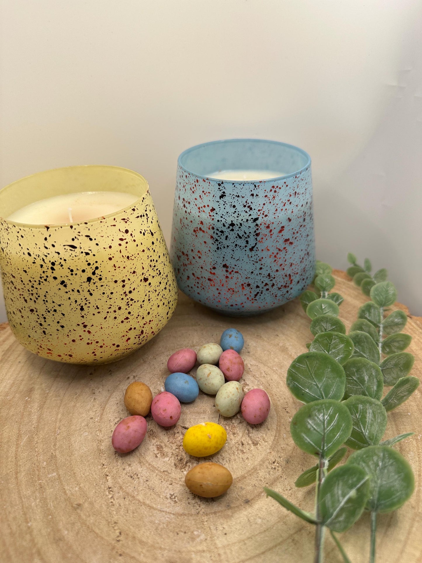 Easter Candles, Mini Egg Candle, Chocolate Scented Candle, Soy Wax Candles, Blue Mini Egg Candle