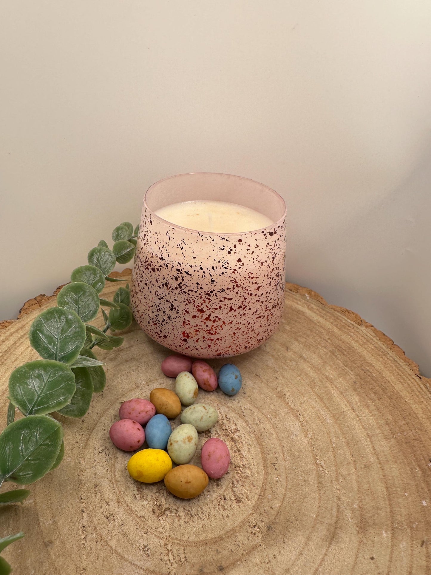 Easter Candles, Mini Egg Candle, Chocolate Scented Candle, Soy Wax Candles, Pink Mini Egg Candle