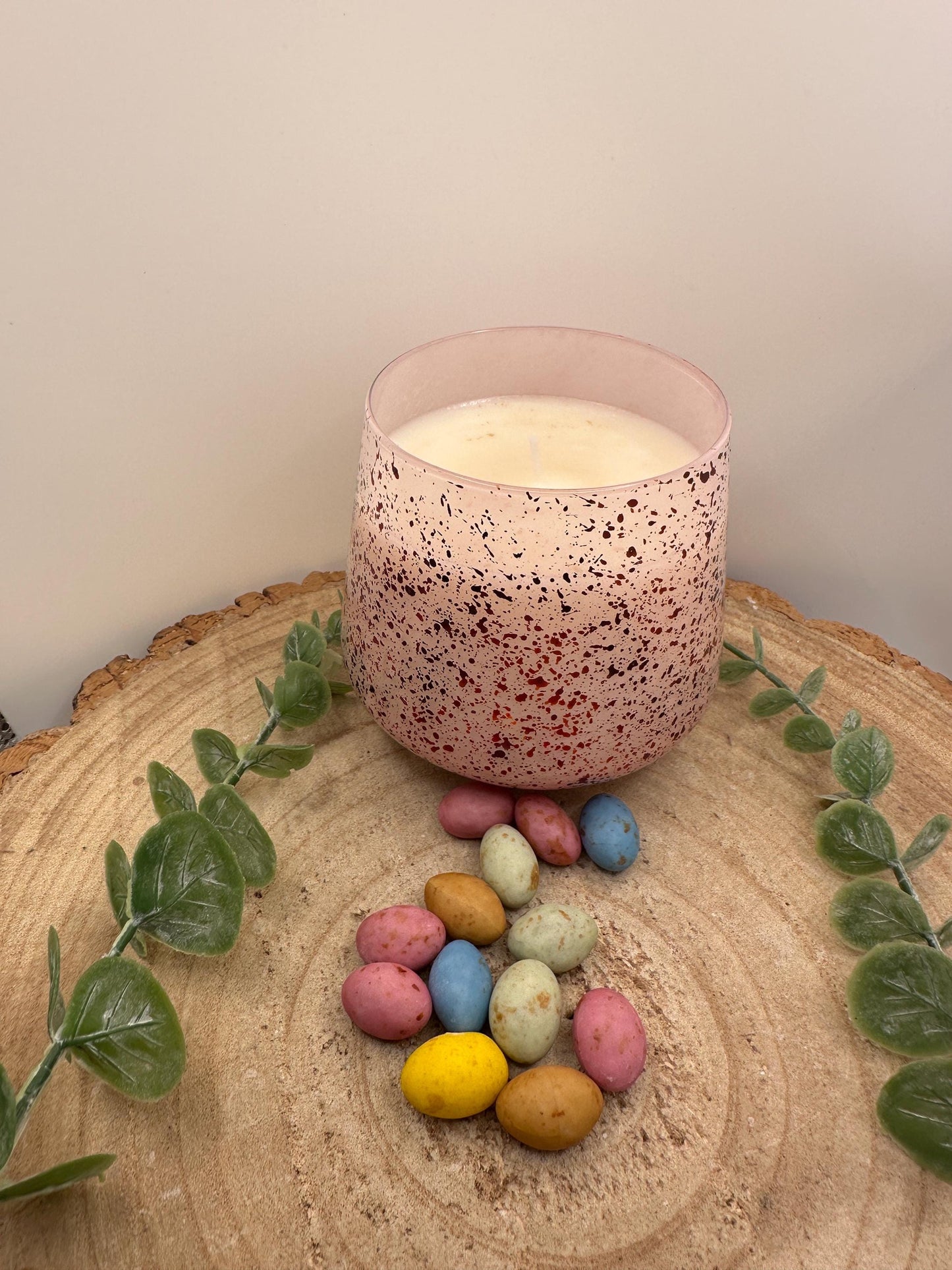 Easter Candles, Mini Egg Candle, Chocolate Scented Candle, Soy Wax Candles, Pink Mini Egg Candle