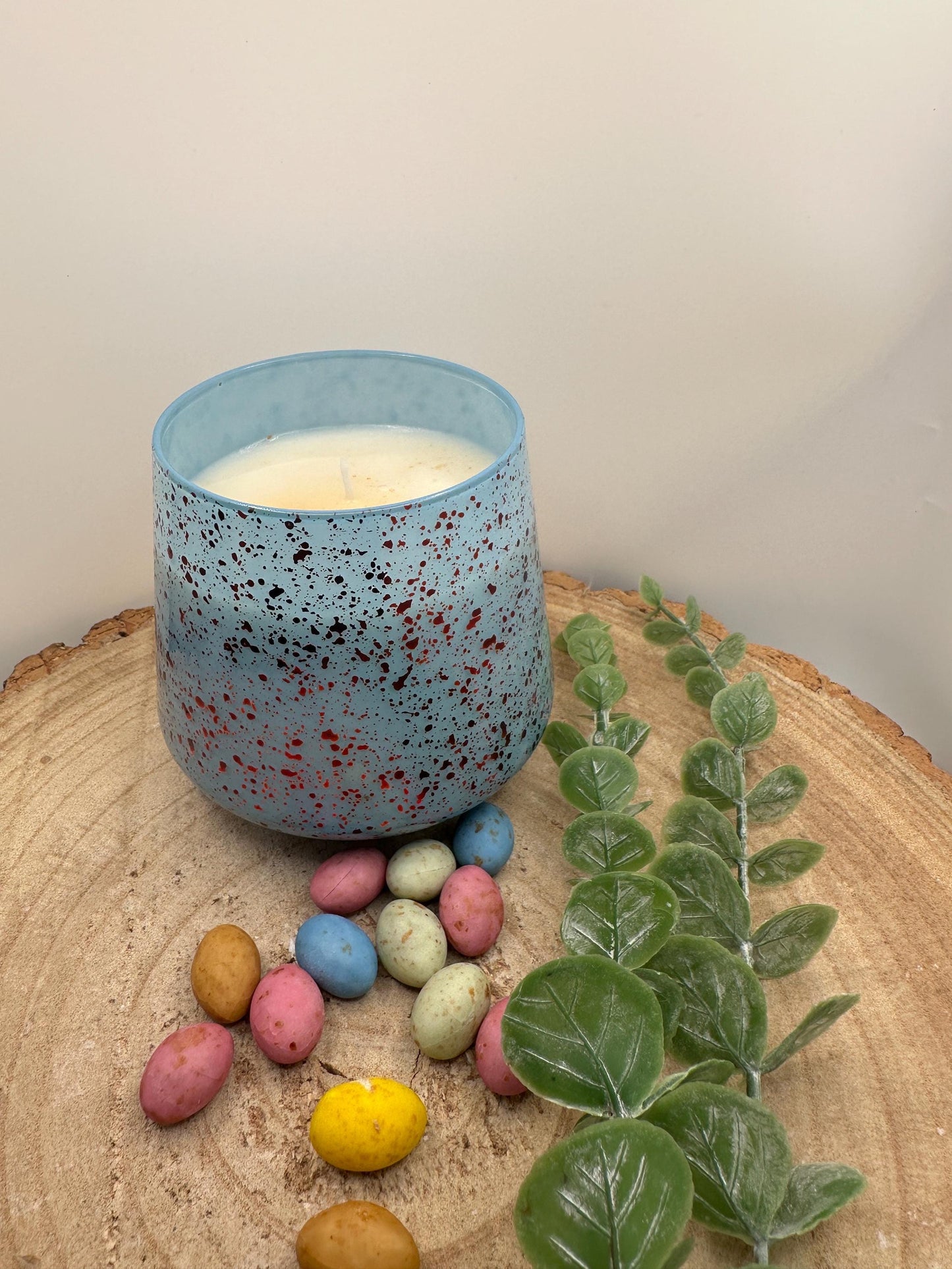 Easter Candles, Mini Egg Candle, Chocolate Scented Candle, Soy Wax Candles, Blue Mini Egg Candle