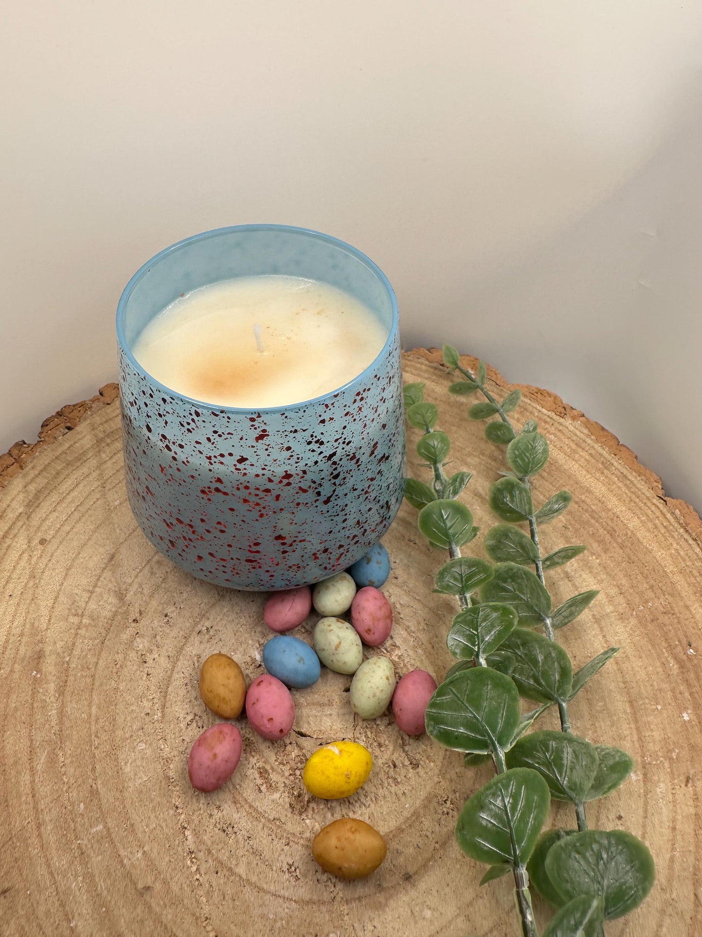 Easter Candles, Mini Egg Candle, Chocolate Scented Candle, Soy Wax Candles, Blue Mini Egg Candle