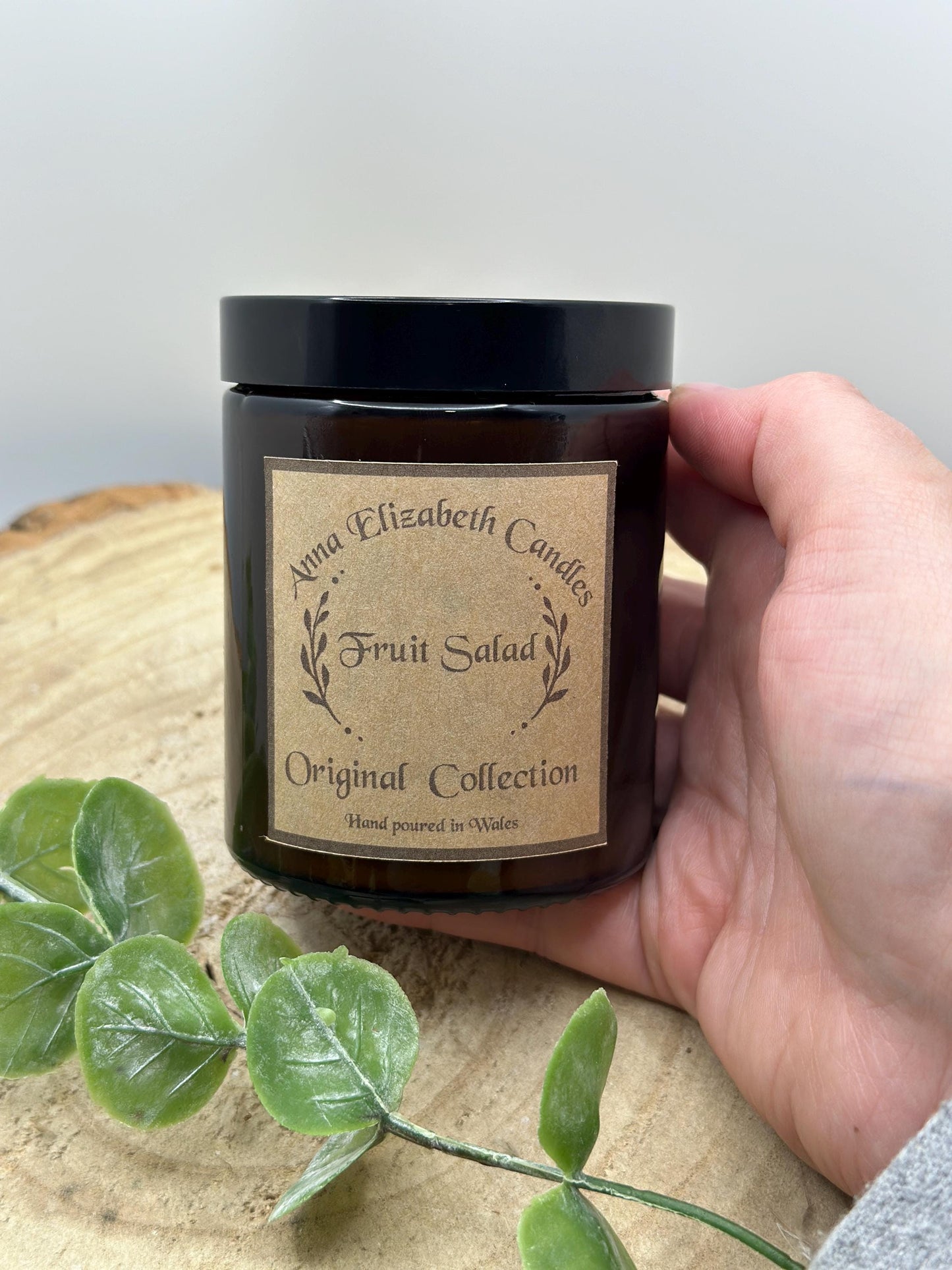 Mystery Scent Olive Wax Candle: Lucky Dip Amber Jar, Hand-Poured