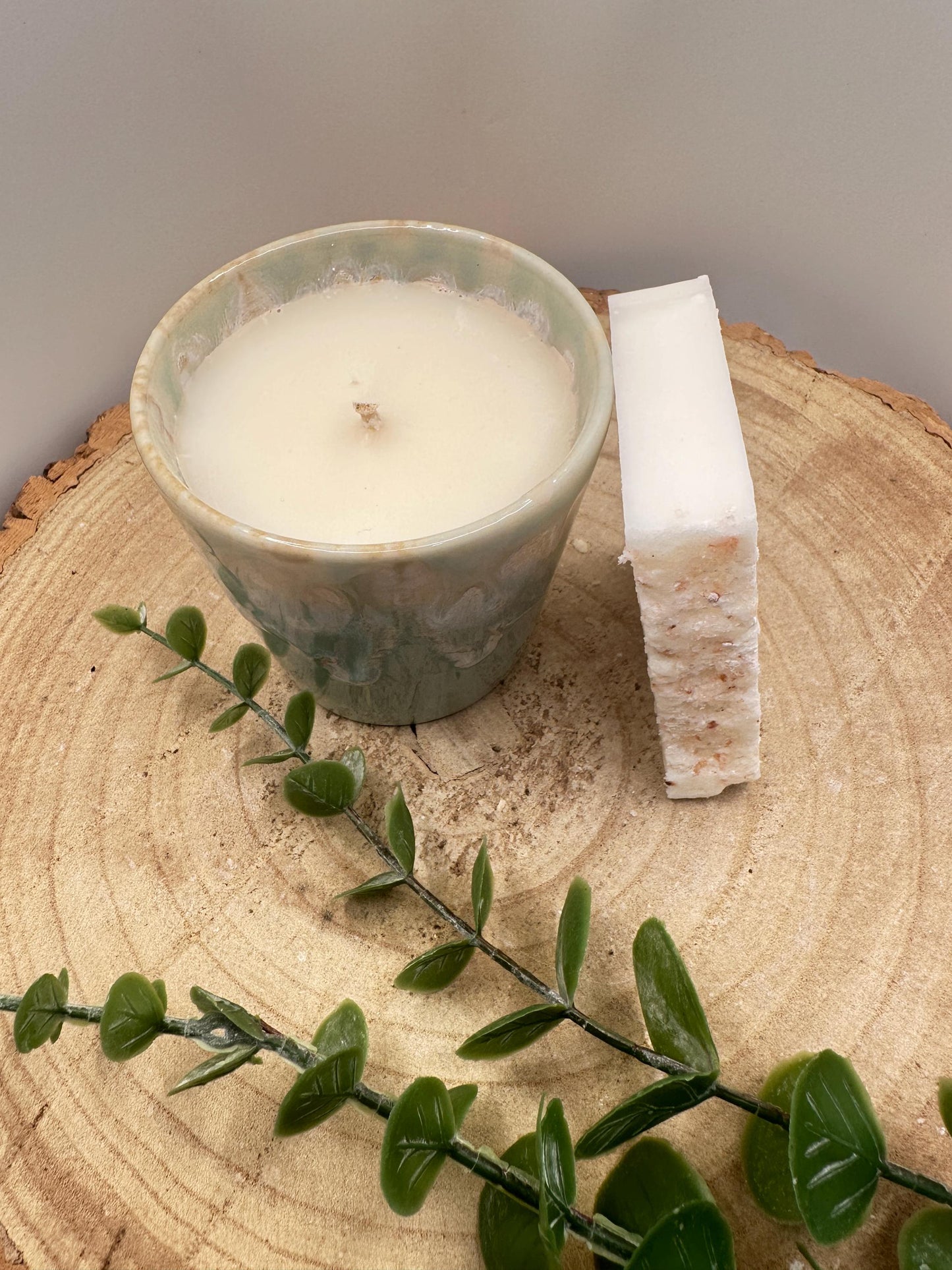 Box of Calm, Wellness Gift Set with Pot of Calm Candle & Himalayan Salt Soap, Relaxation and Self-Care