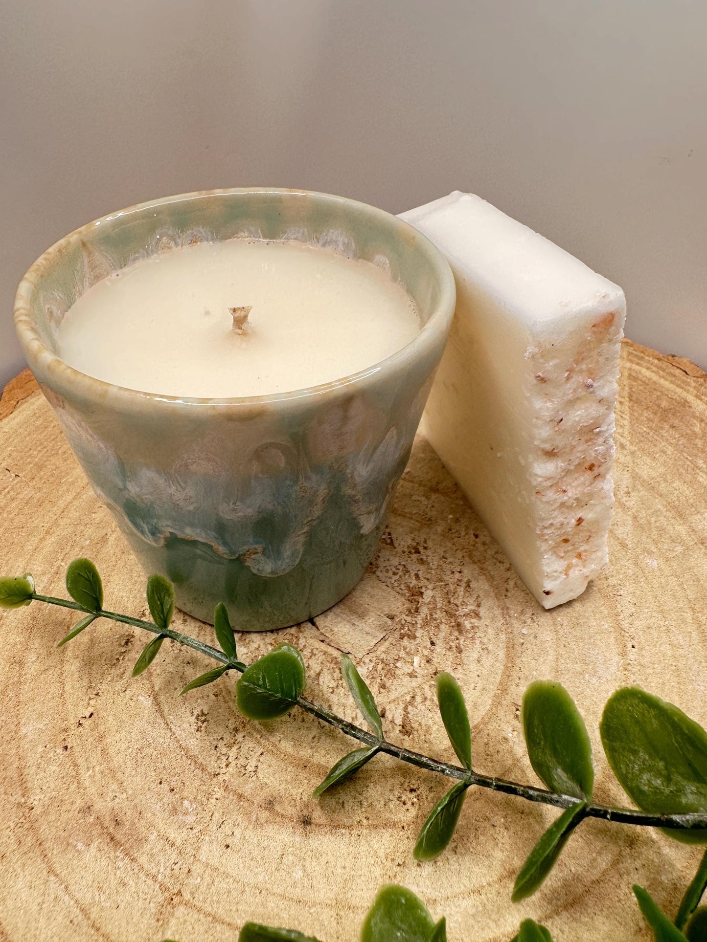 Box of Calm, Wellness Gift Set with Pot of Calm Candle & Himalayan Salt Soap, Relaxation and Self-Care