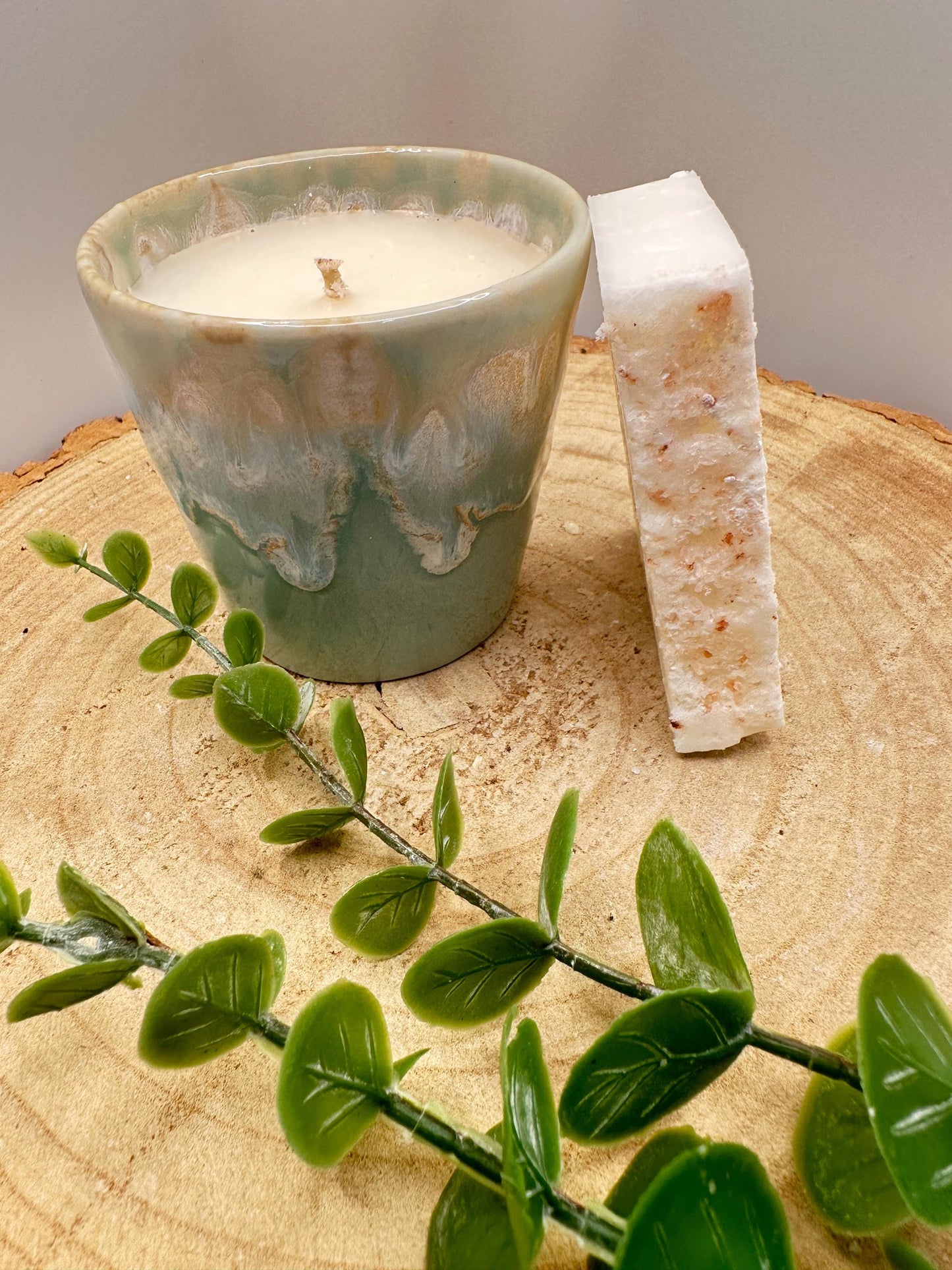Box of Calm, Wellness Gift Set with Pot of Calm Candle & Himalayan Salt Soap, Relaxation and Self-Care