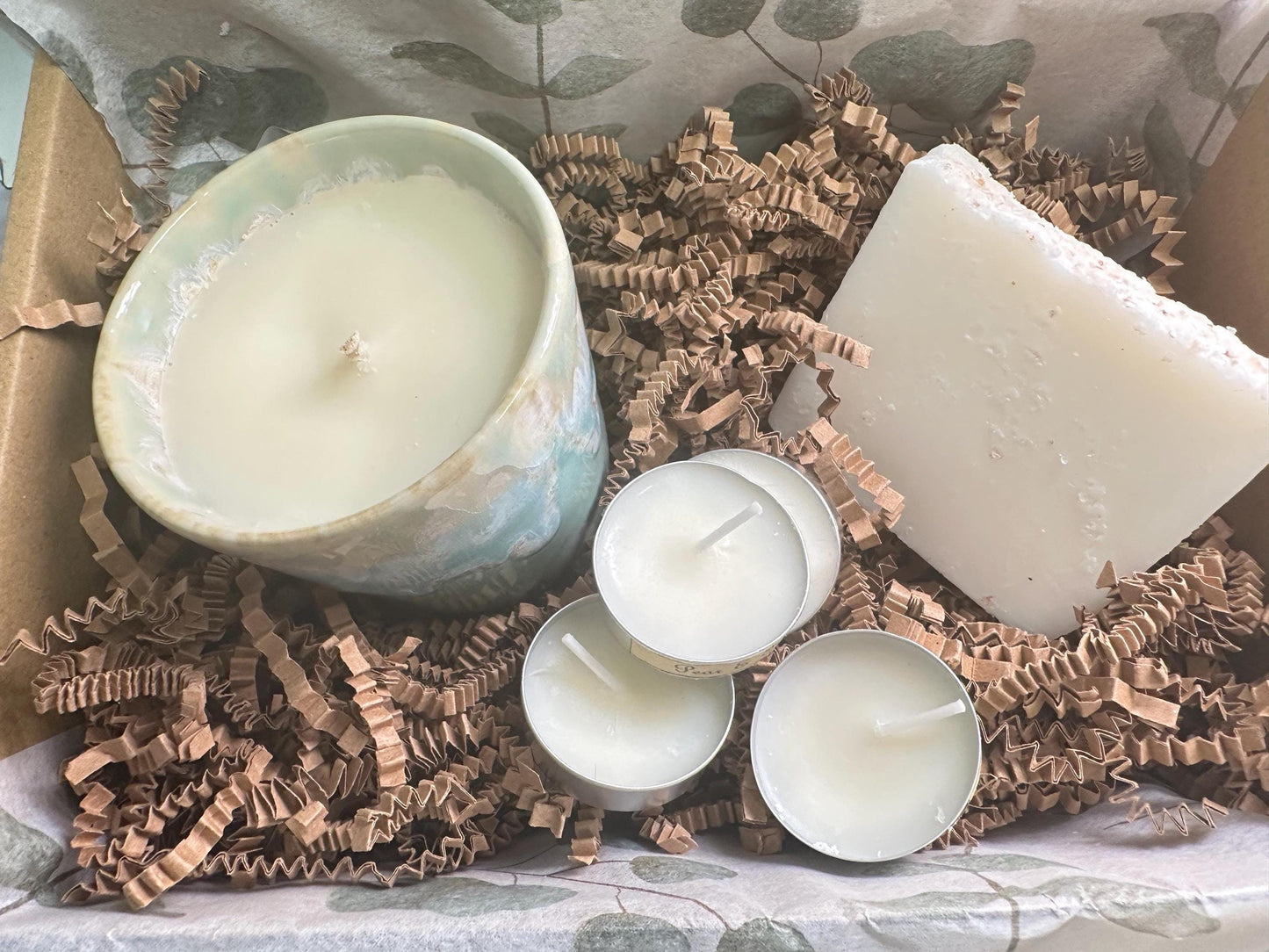 Box of Calm, Relaxation Gift for Her, Candle & Himalayan Salt Soap, Thoughtful Handmade Gift Set