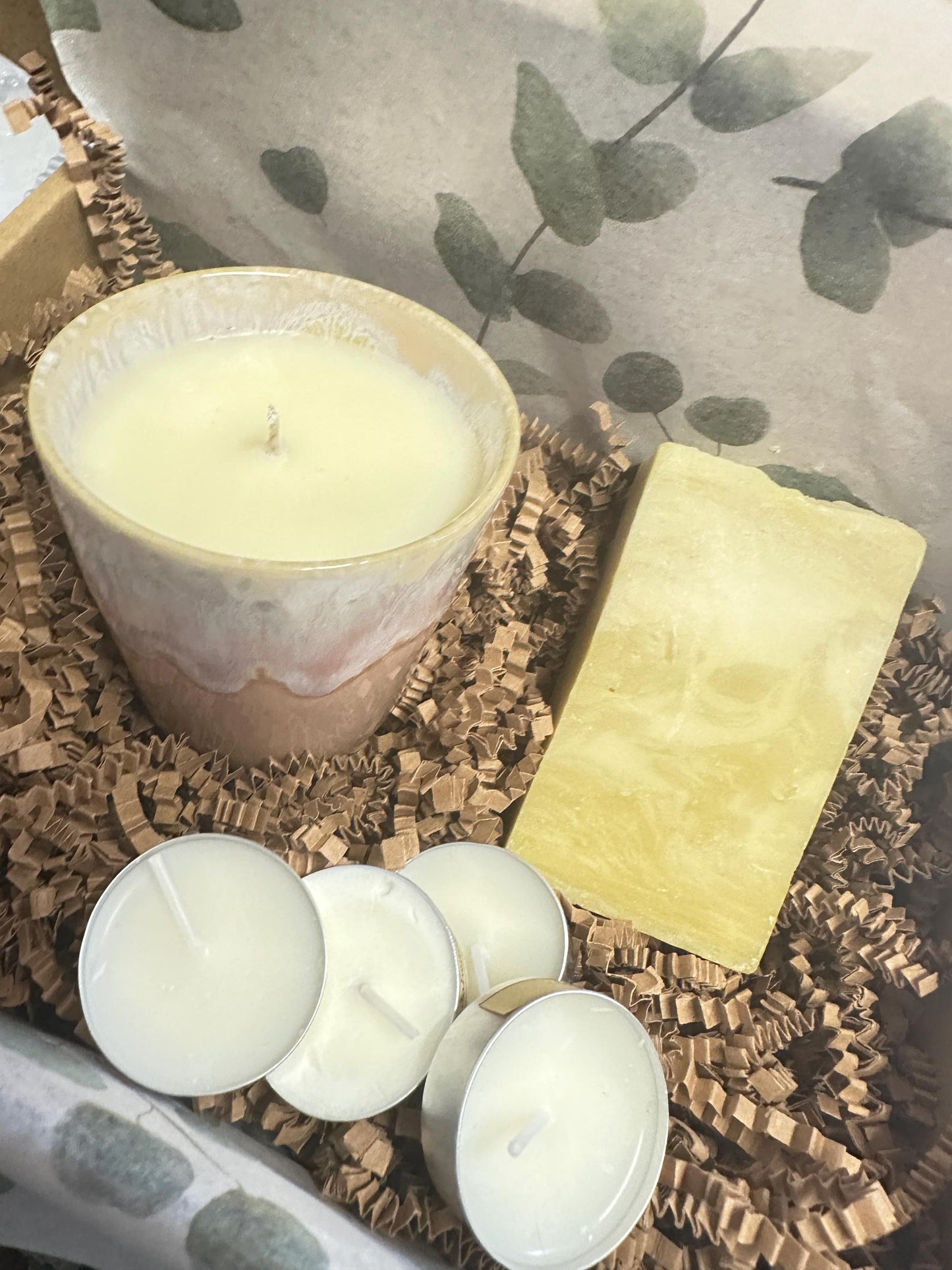Box of Positivity, Uplifting Wellness Gift Set, Candle & Argan Oil Soap, Gifts to Uplift, Wellness Collection