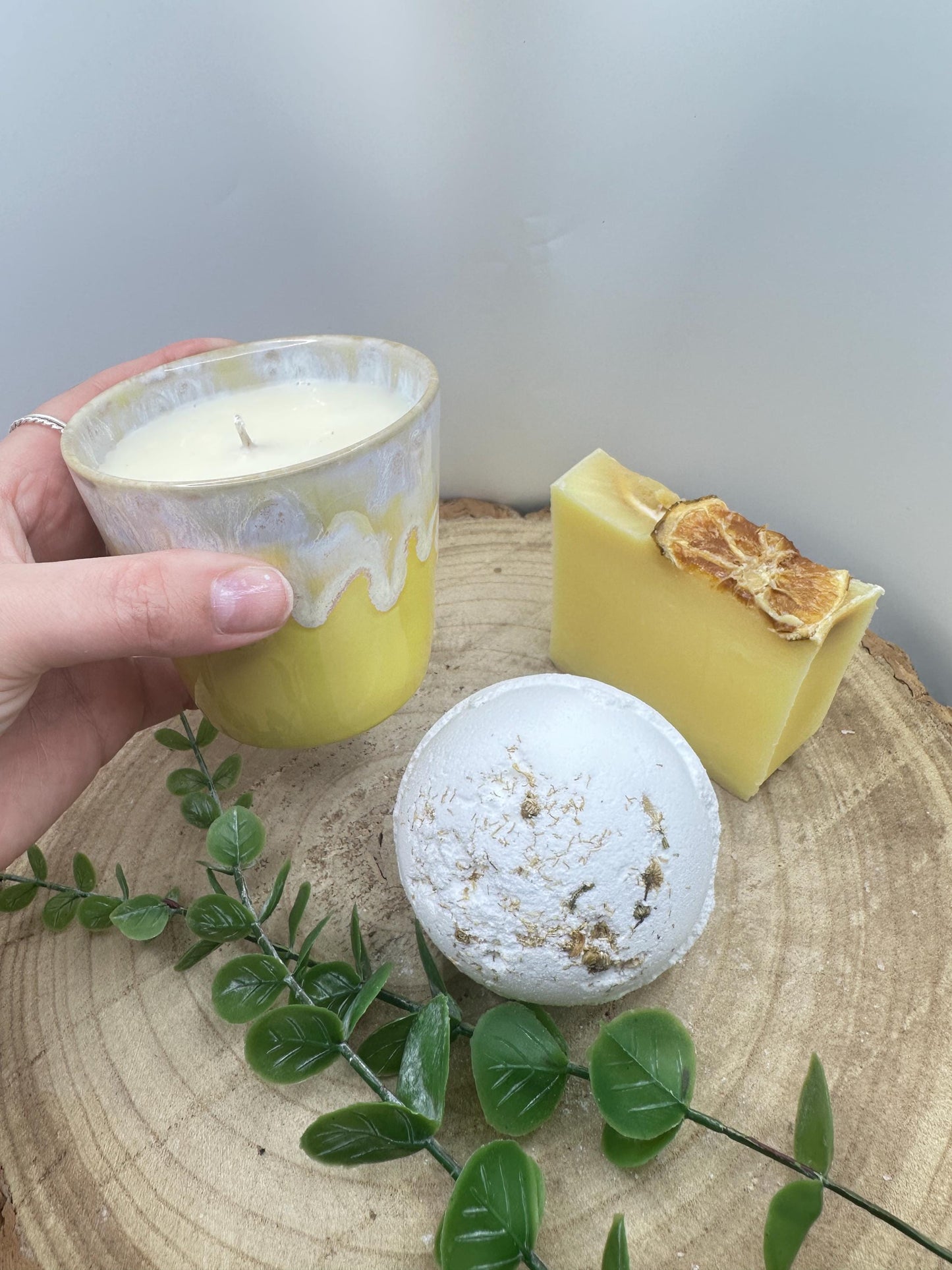 Box of Energy, Invigorating Wellness Set, Candle, Energise Bath Bomb & Sunshine Soap