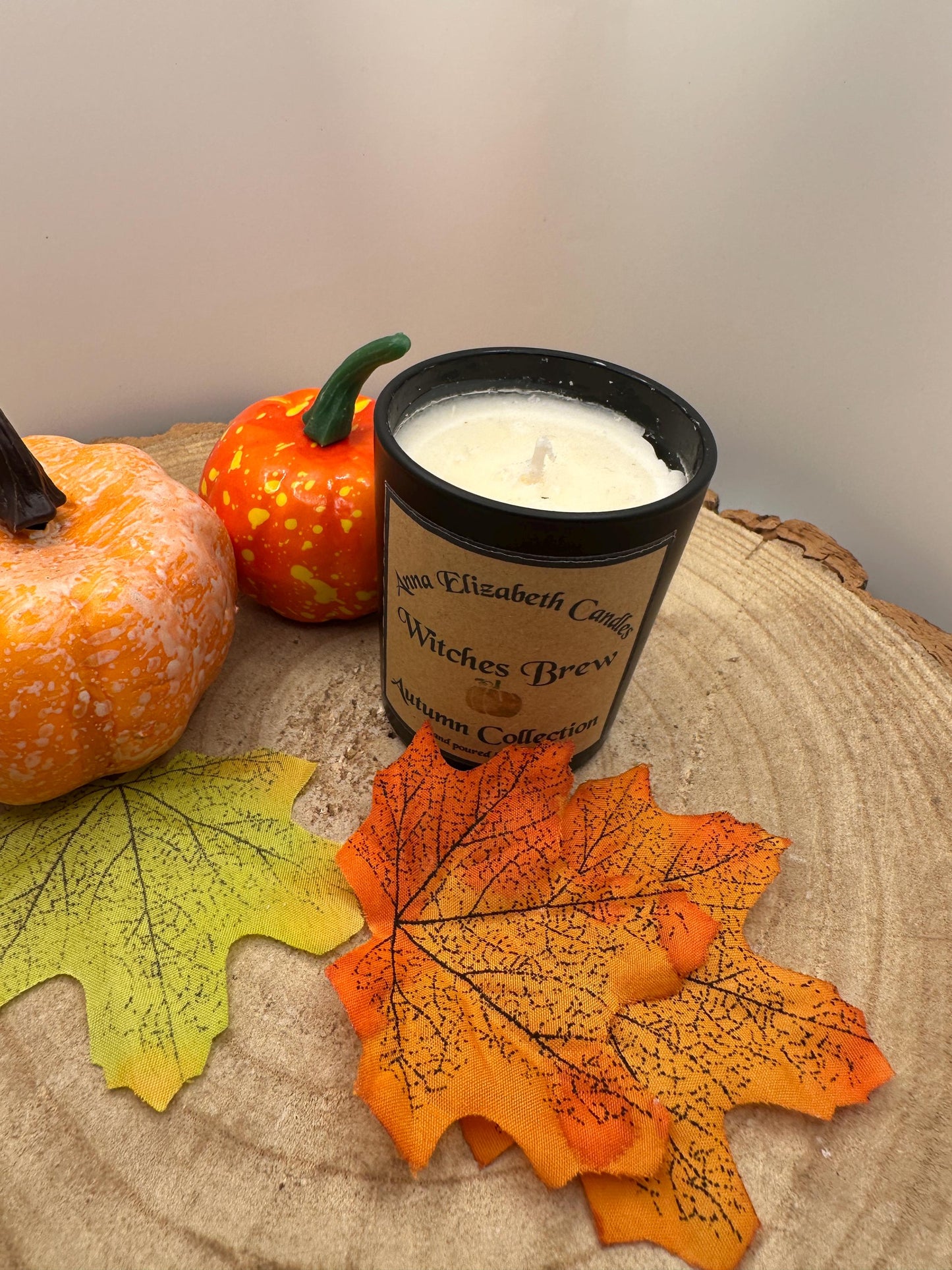 Mini Autumn Candles, Olive Wax Seasonal Candle, Toasted Marshmallow, Pumpkin Spice, Witches Brew & Gingerbread Scented Candles