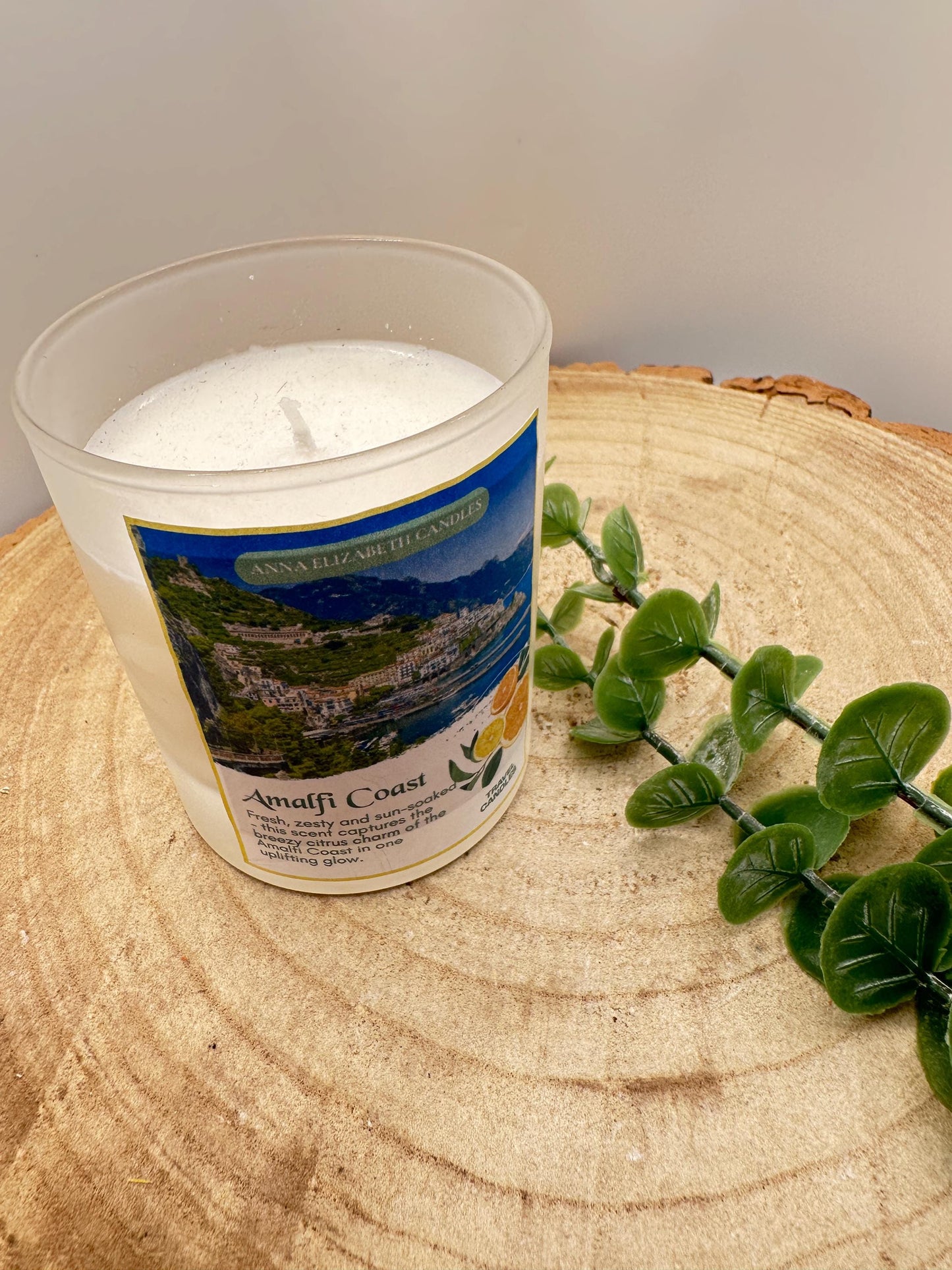 Amalfi Coast Travel Candle: Limited Edition Olive Wax Refillable Candle