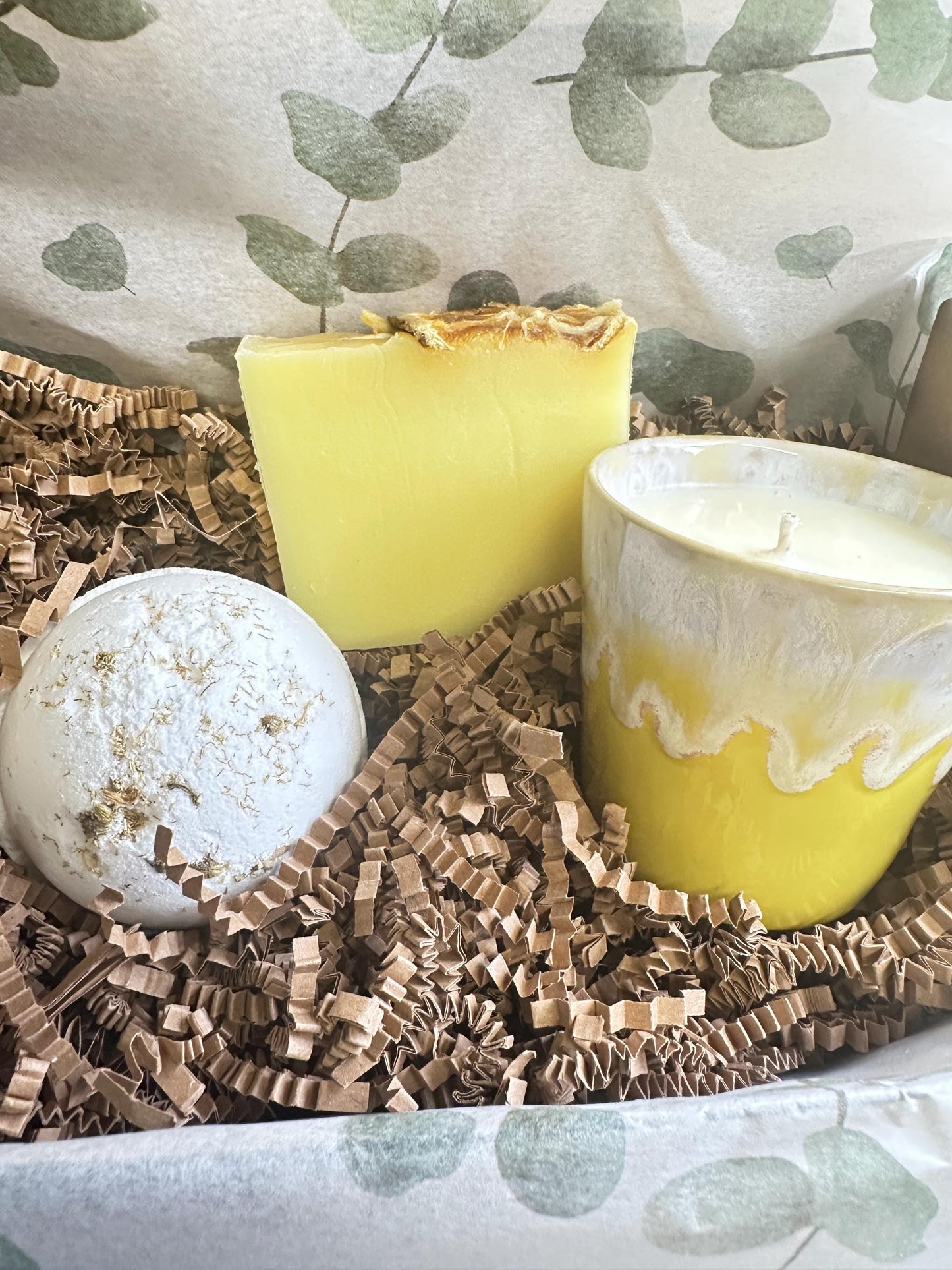 Box of Energy, Invigorating Wellness Set, Candle, Energise Bath Bomb & Sunshine Soap