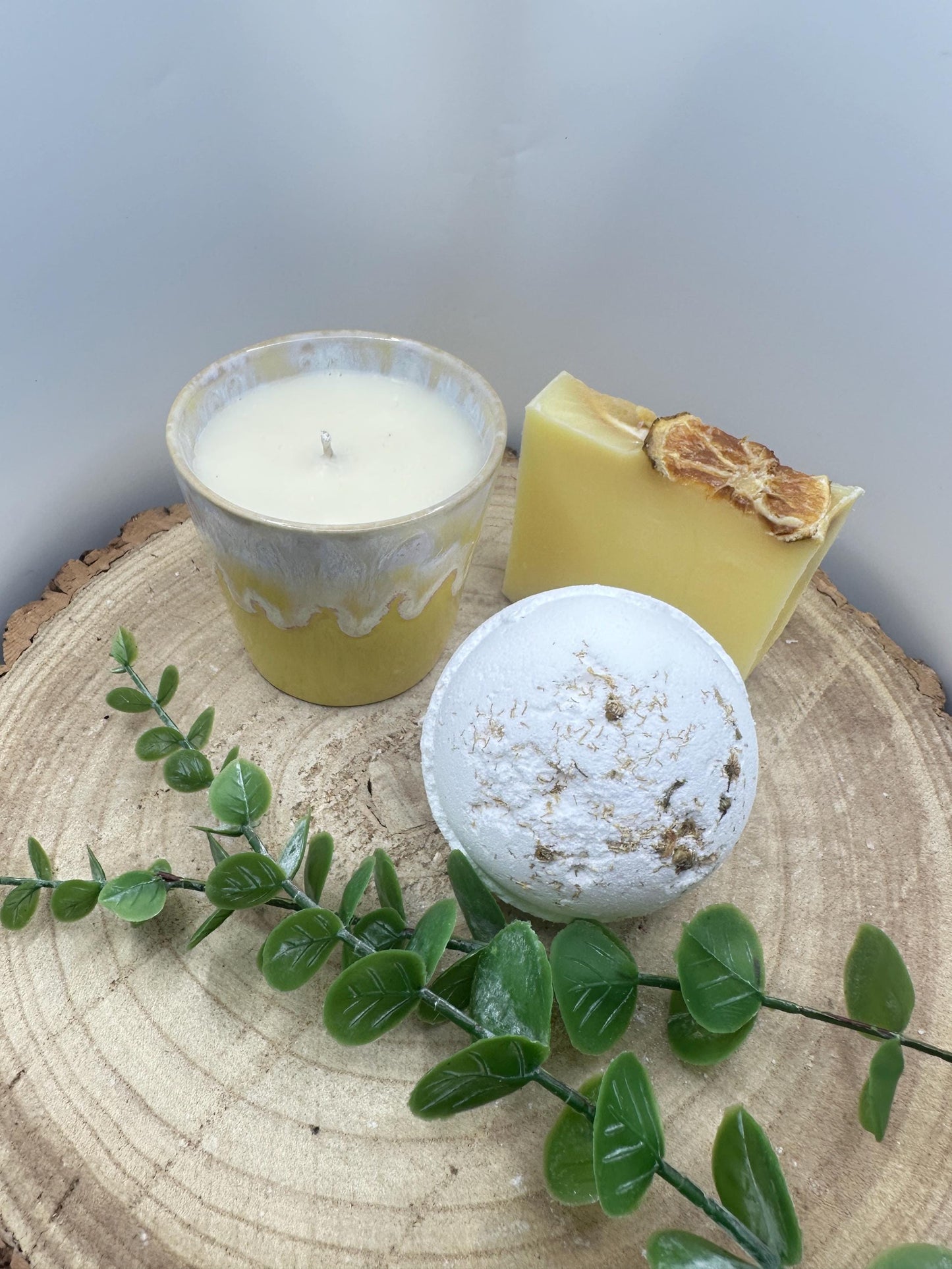 Box of Energy, Invigorating Wellness Set, Candle, Energise Bath Bomb & Sunshine Soap