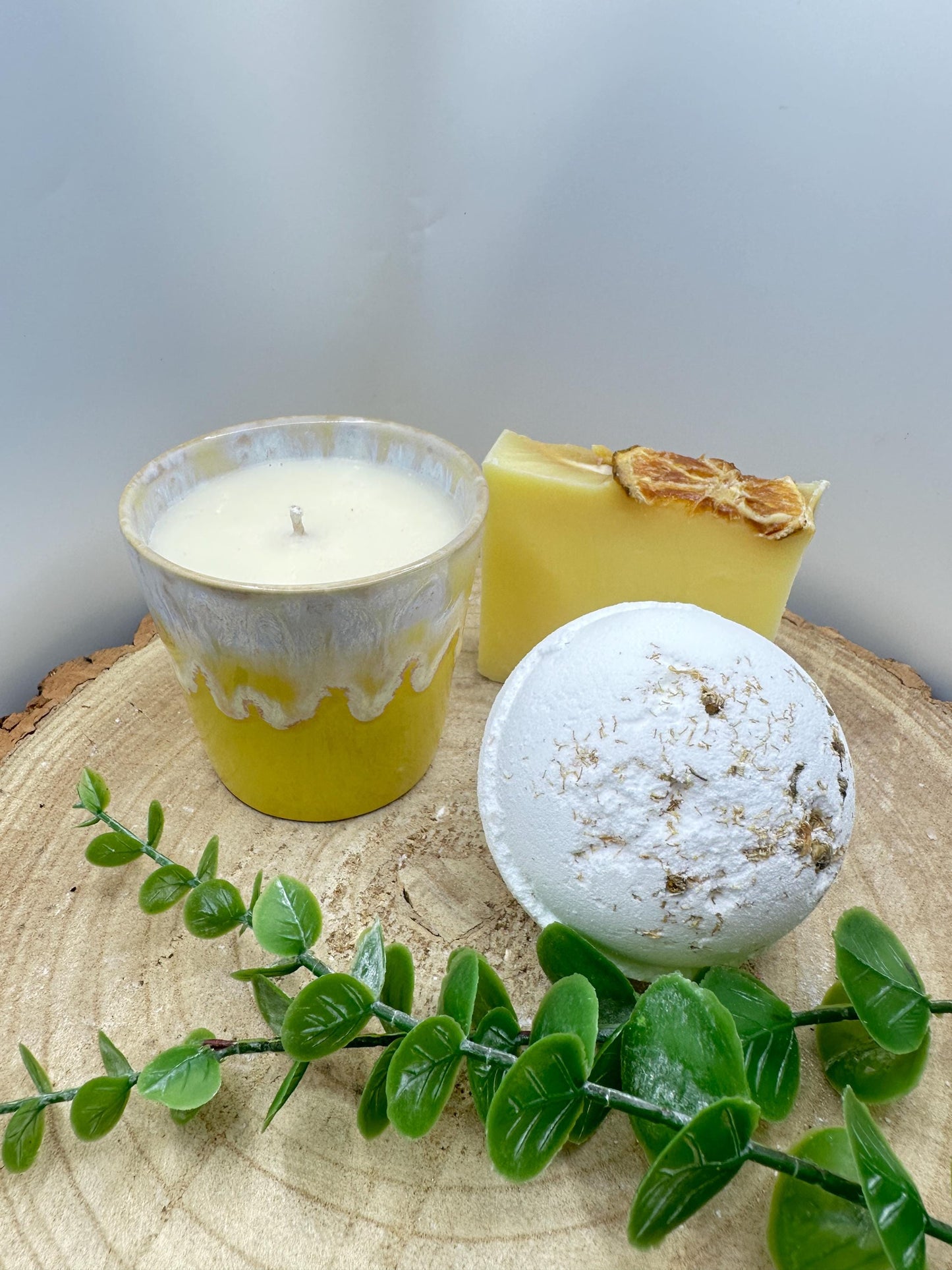 Box of Energy, Invigorating Wellness Set, Candle, Energise Bath Bomb & Sunshine Soap
