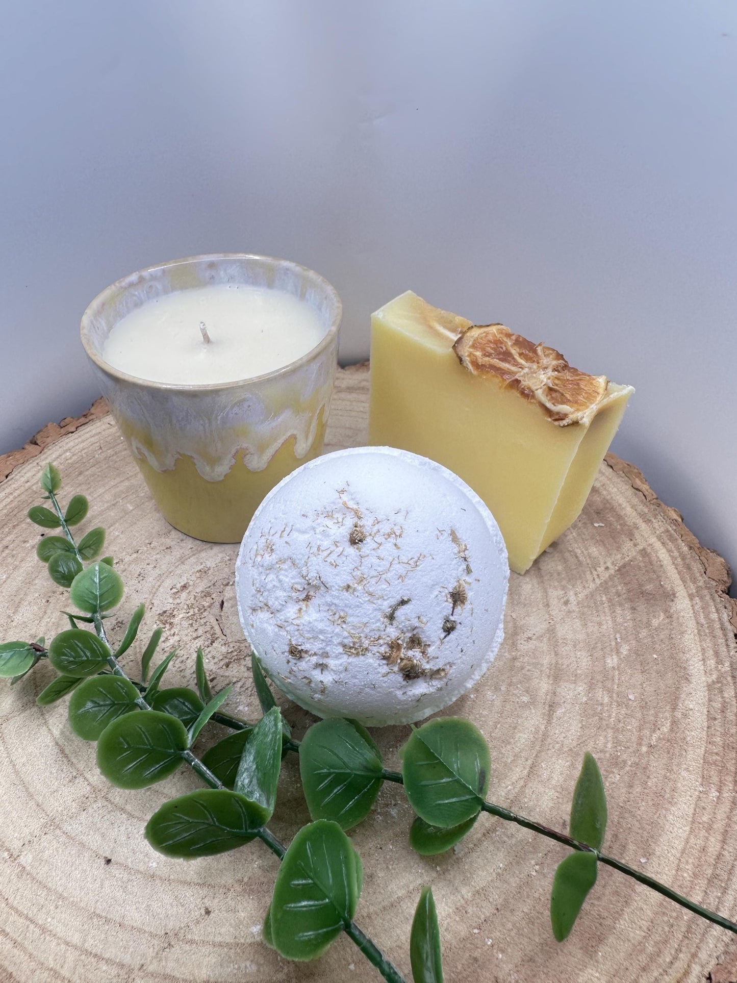 Box of Energy, Invigorating Wellness Set, Candle, Energise Bath Bomb & Sunshine Soap