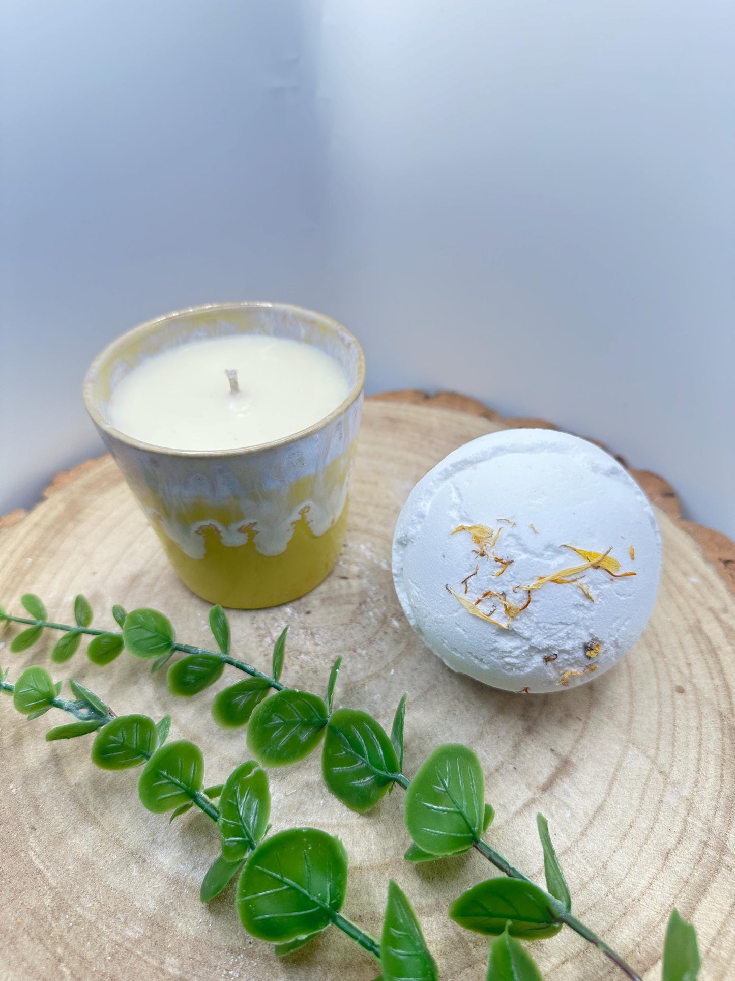 Box of Energy, Wellness Hamper Box, Candle & Energise Bath Bomb Gift Set, Invigorating Self-Care