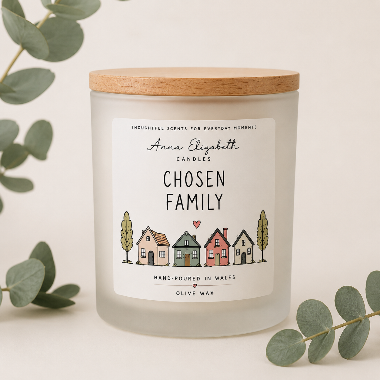Chosen Family Candle, Best Friend Gift, Friendship Gift for Her, Sentimental Friend Gift, Bestie Birthday Gift, Gift for Special Friend,