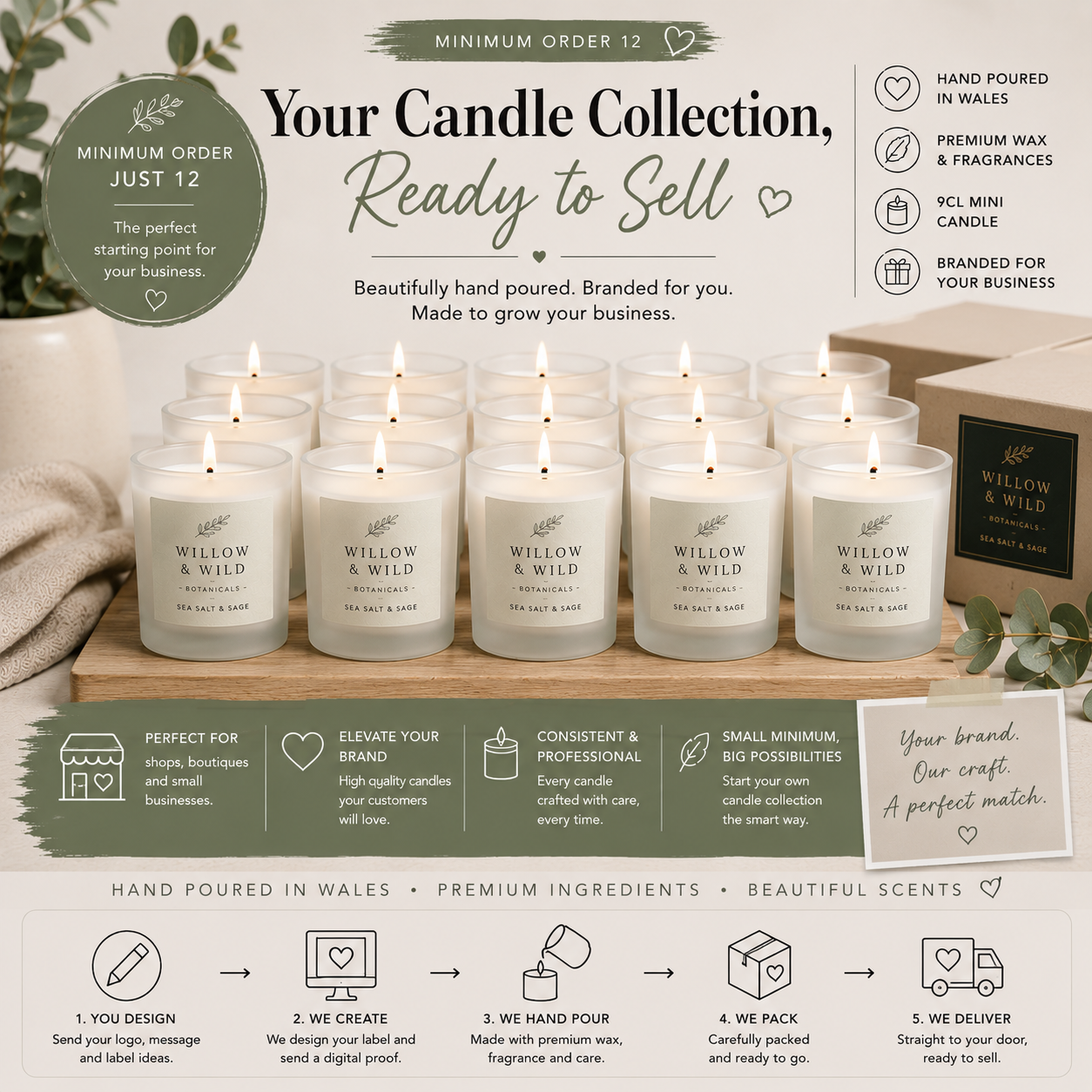 Medium 20cl Bespoke Candles | Custom Logo & Private Label