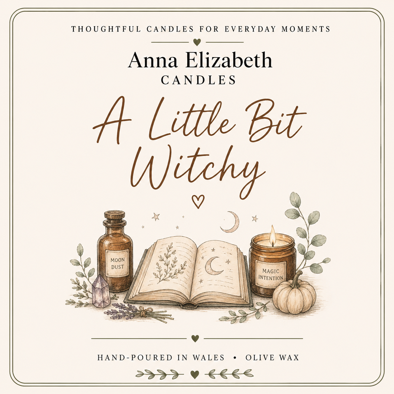 A Little Bit Witchy Candle, Witchy Gift for Her, Witch Candle, Spiritual Gift, Autumn Candle, Cosy Witch Gift, Halloween Gift