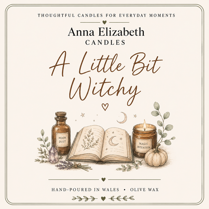 A Little Bit Witchy Candle, Witchy Gift for Her, Witch Candle, Spiritual Gift, Autumn Candle, Cosy Witch Gift, Halloween Gift