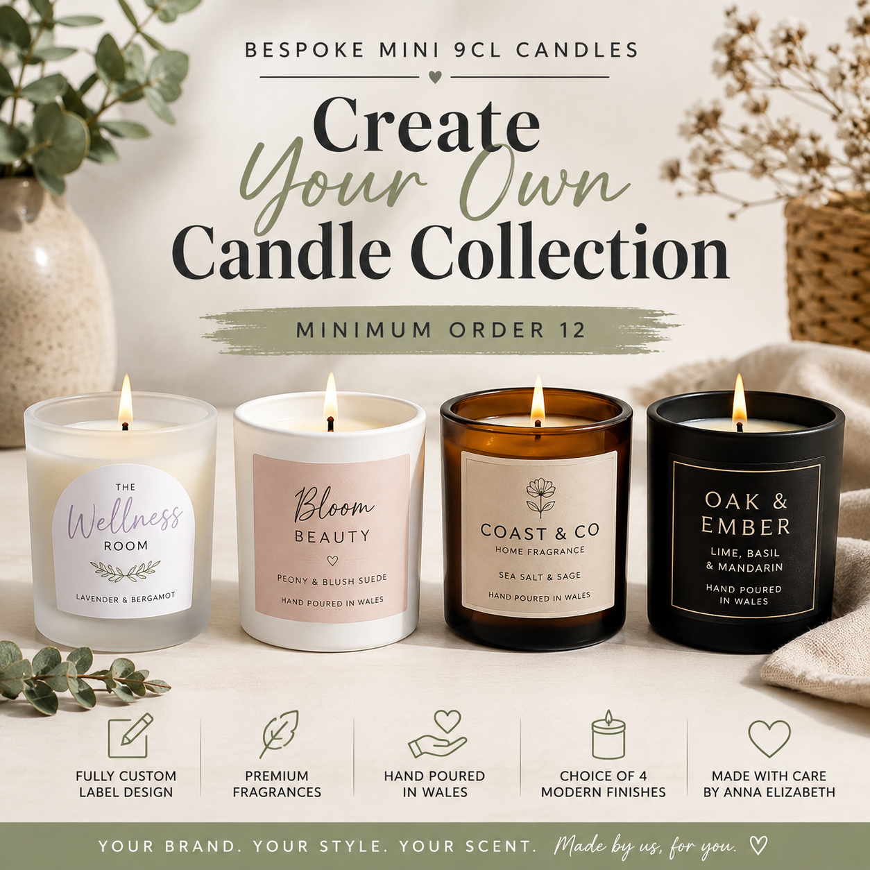 Medium 20cl Bespoke Candles | Custom Logo & Private Label