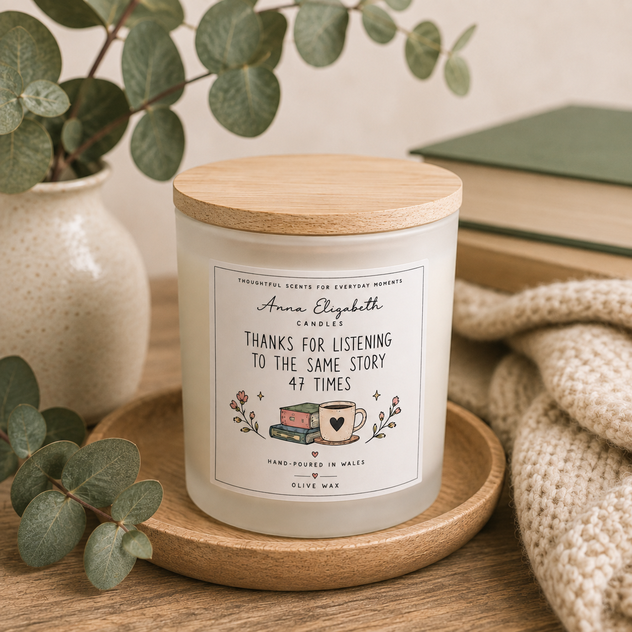 Friendship Candle Gift for Best Friend, Thanks for Listening to the Same Story 47 Times, Bestie Birthday Gift, Friendship Gift for Her