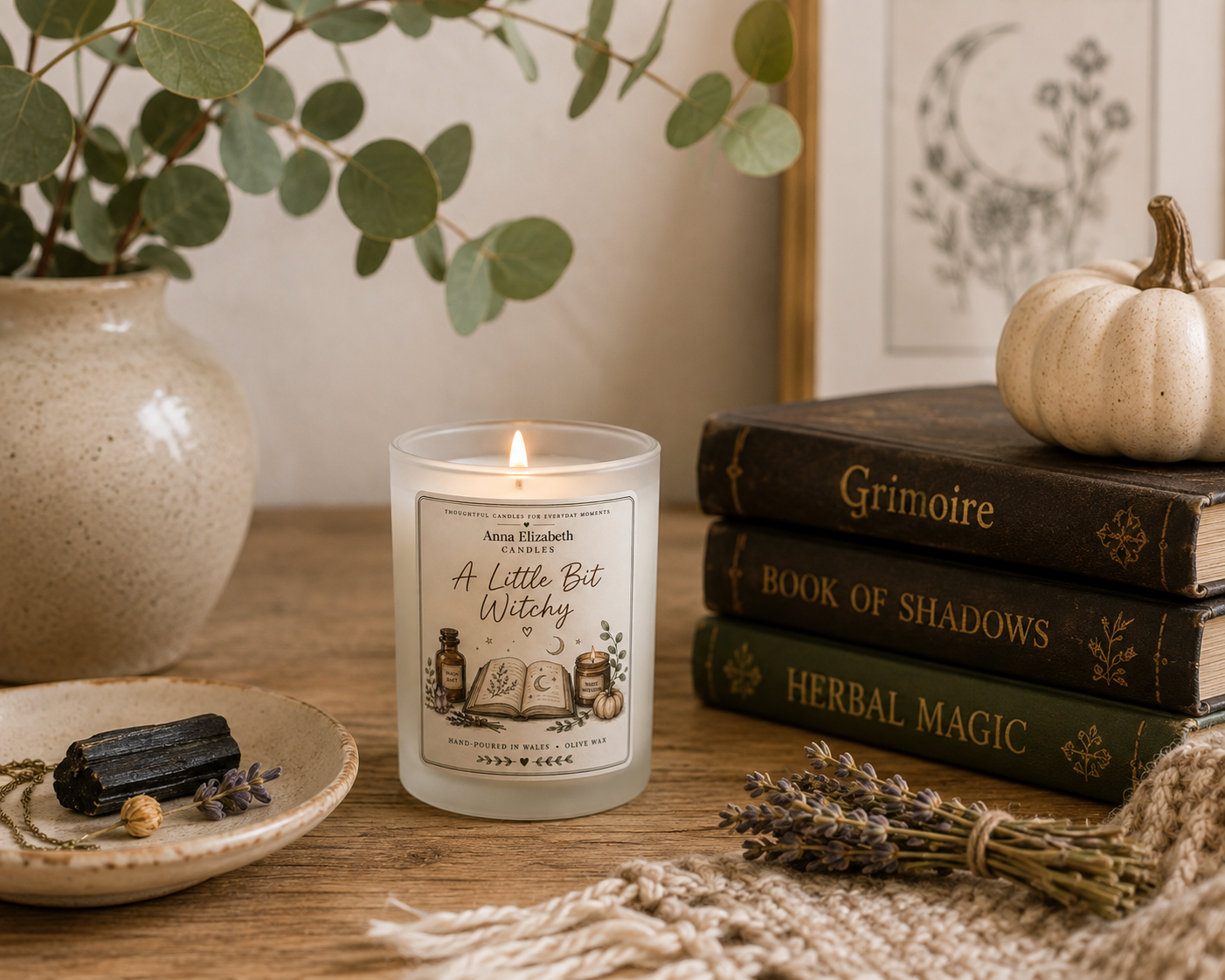 A Little Bit Witchy Candle, Witchy Gift for Her, Witch Candle, Spiritual Gift, Autumn Candle, Cosy Witch Gift, Halloween Gift