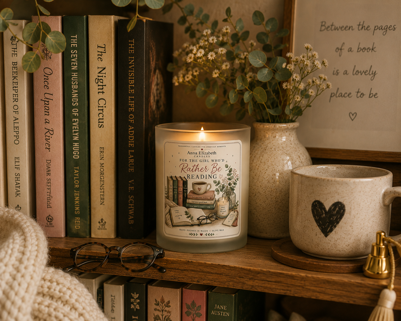 Book Lover Candle, For The Girl Who’d Rather Be Reading, Bookish Gift for Her, Bookworm Gift, Reader Candle, Gift for Book Lover