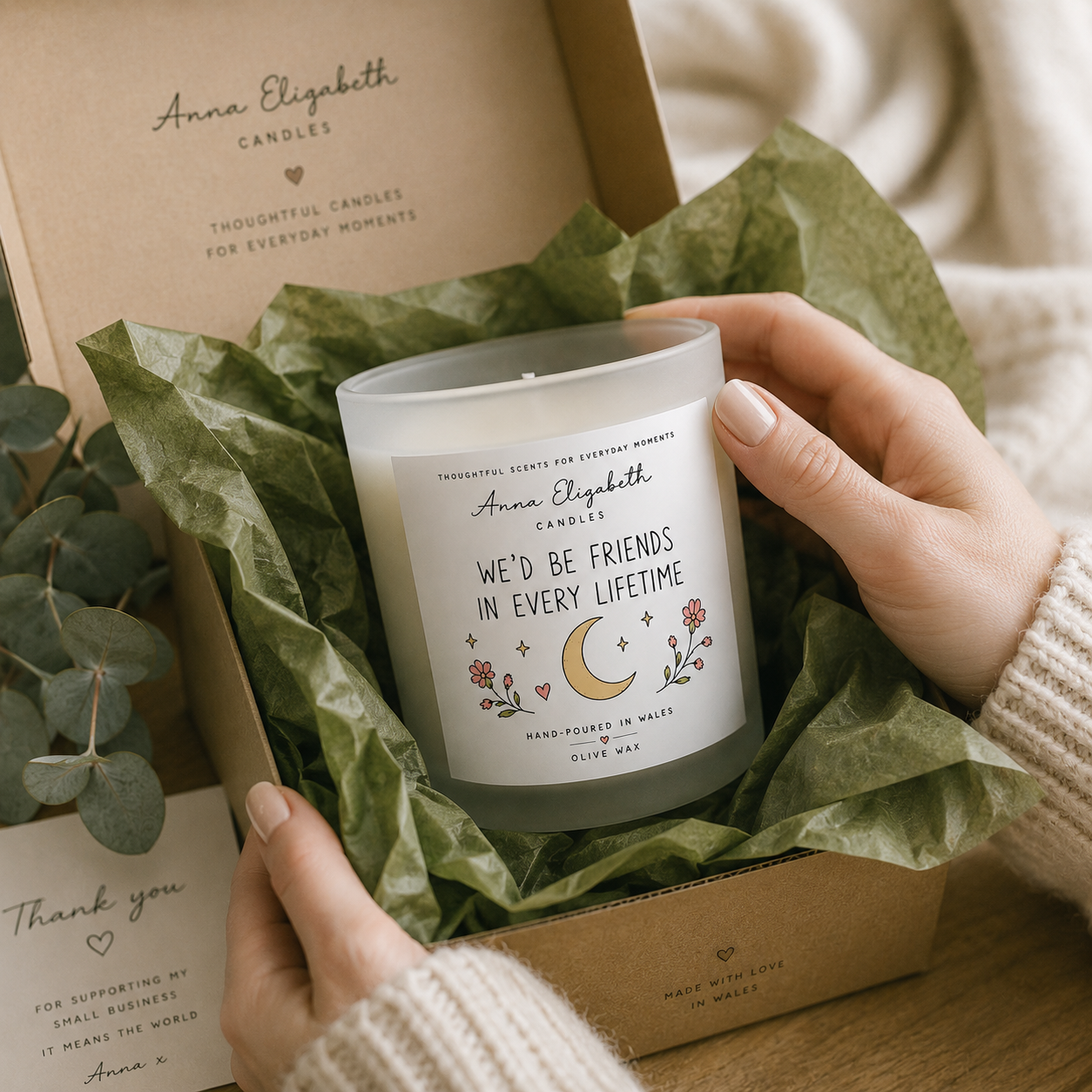 Best Friend Candle Gift, Friendship Gift for Her, We’d Be Friends in Every Lifetime Candle, Birthday Gift for Friend, Thoughtful Gift