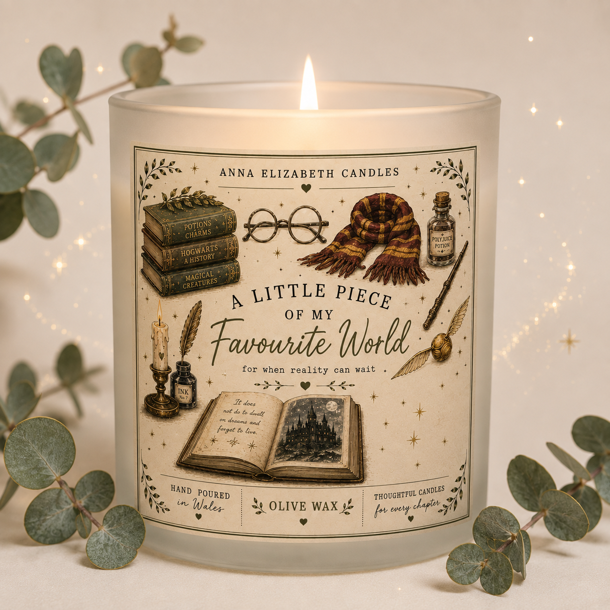 Personalised Book Candle, Film Inspired Candle, Custom Favourite World Candle, Book Lover Gift, Movie Lover Gift, Bespoke Candle,