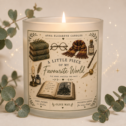 Personalised Book Candle, Film Inspired Candle, Custom Favourite World Candle, Book Lover Gift, Movie Lover Gift, Bespoke Candle,