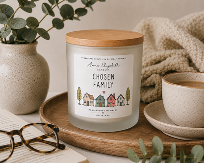 Chosen Family Candle, Best Friend Gift, Friendship Gift for Her, Sentimental Friend Gift, Bestie Birthday Gift, Gift for Special Friend,