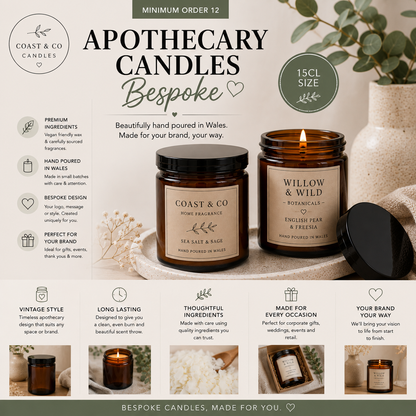 Amber Apothecary Candles | Bespoke Branding, Private Label & Bulk Orders