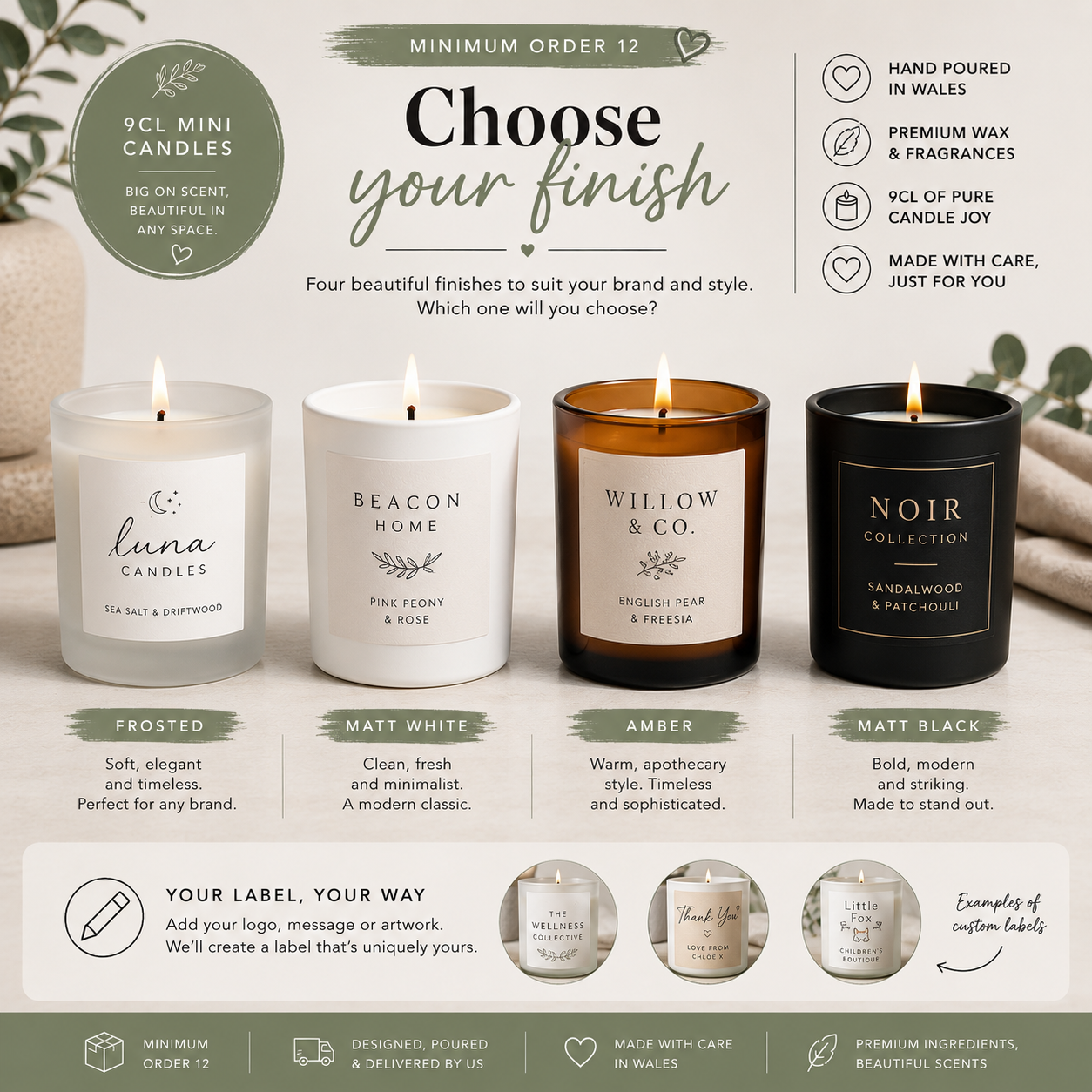 Medium 20cl Bespoke Candles | Custom Logo & Private Label