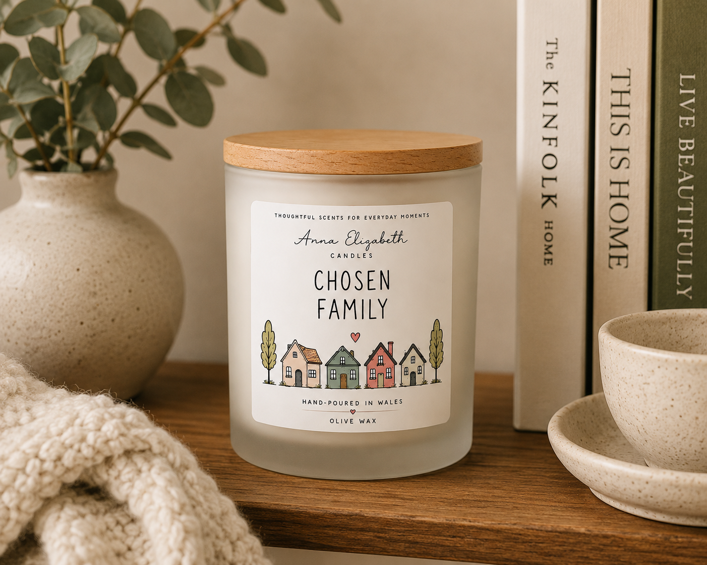 Chosen Family Candle, Best Friend Gift, Friendship Gift for Her, Sentimental Friend Gift, Bestie Birthday Gift, Gift for Special Friend,