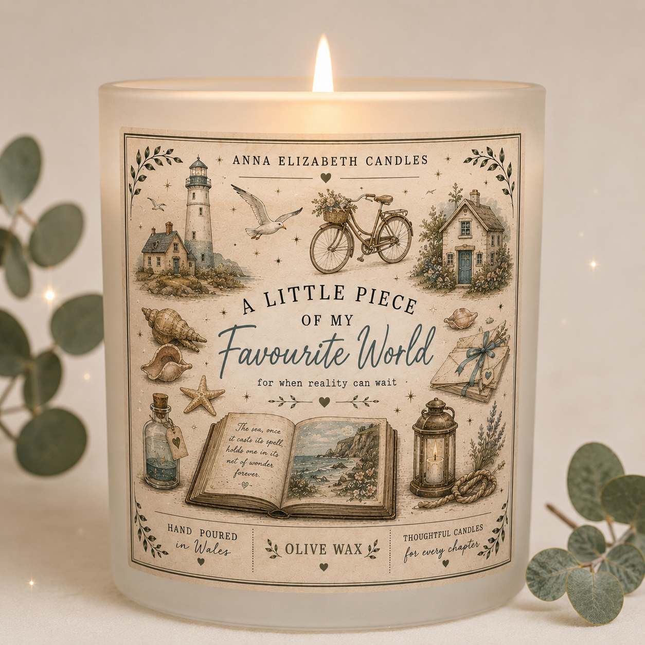 Personalised Book Candle, Film Inspired Candle, Custom Favourite World Candle, Book Lover Gift, Movie Lover Gift, Bespoke Candle,