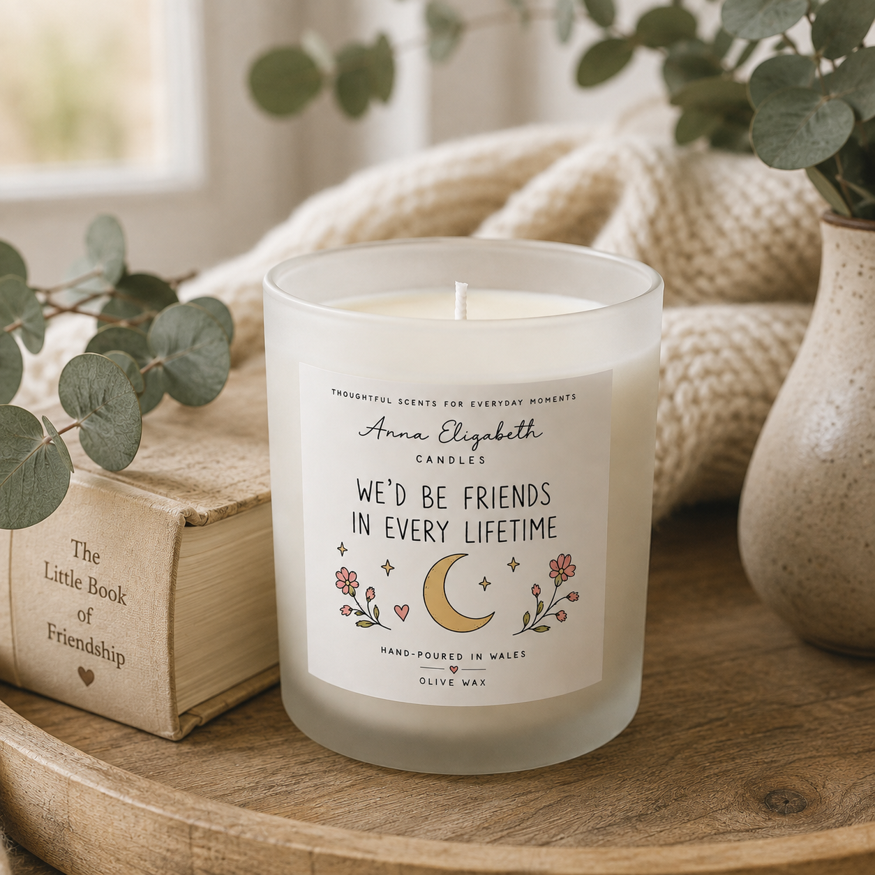 Best Friend Candle Gift, Friendship Gift for Her, We’d Be Friends in Every Lifetime Candle, Birthday Gift for Friend, Thoughtful Gift