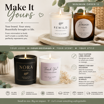 Medium 20cl Bespoke Candles | Custom Logo & Private Label