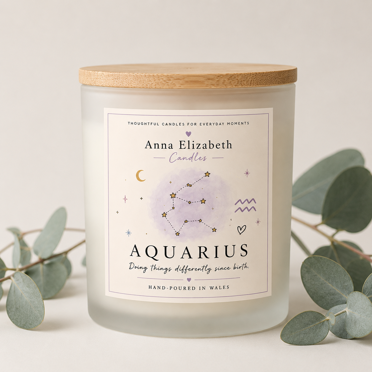Zodiac Candle, Star Sign Candle, Birthday Gift for Her, Astrology Gift, Zodiac Birthday Gift, Personalised Candle, Gift for Her