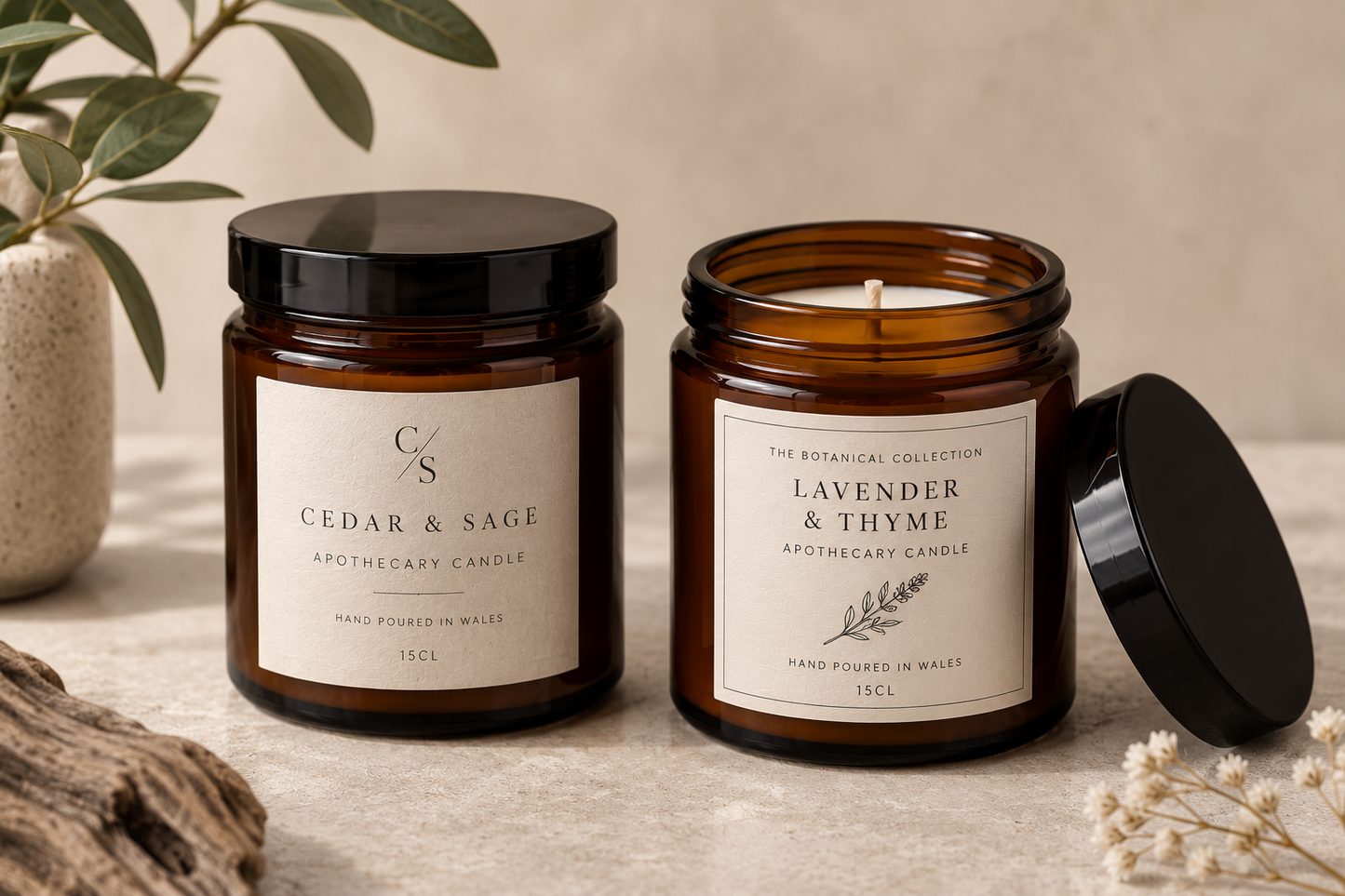 Amber Apothecary Candles | Bespoke Branding, Private Label & Bulk Orders