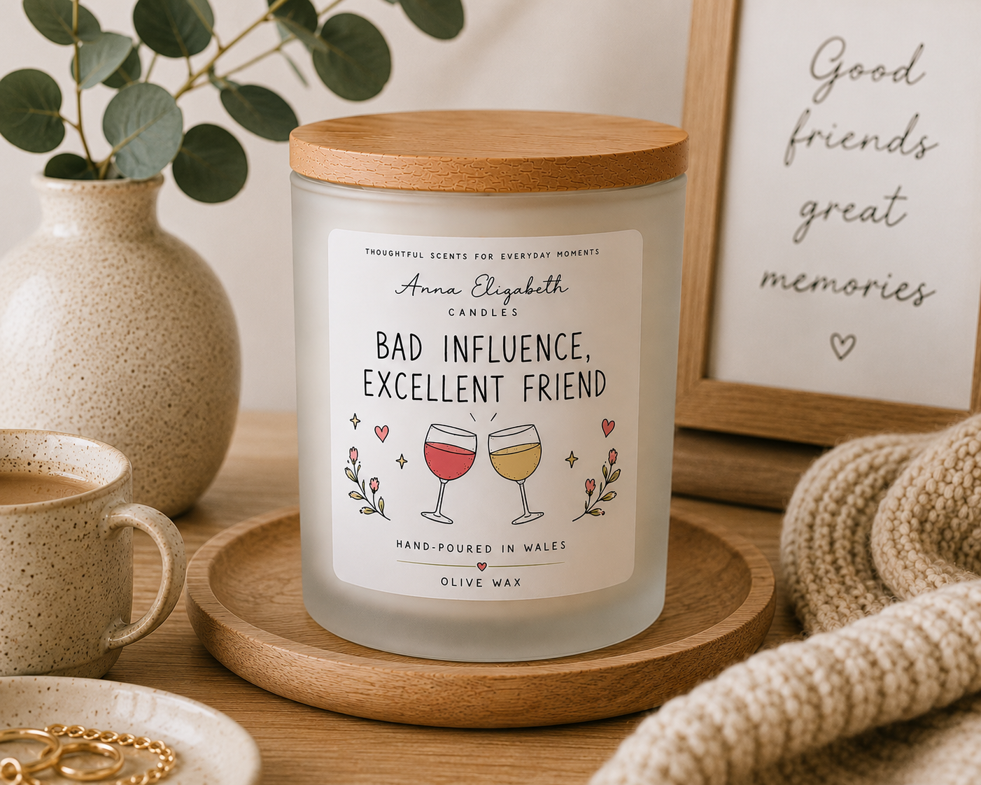Funny Best Friend Candle, Bestie Gift, Friendship Gift for Her, Wine Lover Gift, Birthday Gift for Friend, Friend Gift, Best Friend Gift