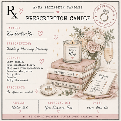 Prescription Candle, Custom Candle Gift, Funny Personalised Gift, Birthday Gift for Her, Teacher Gift, Mum Gift, New Home Candle