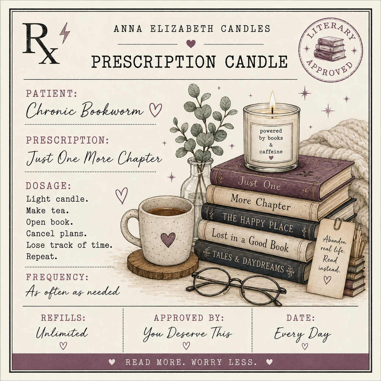 Prescription Candle, Custom Candle Gift, Funny Personalised Gift, Birthday Gift for Her, Teacher Gift, Mum Gift, New Home Candle