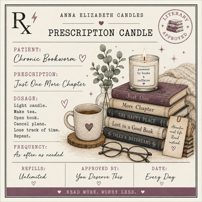 Prescription Candle, Custom Candle Gift, Funny Personalised Gift, Birthday Gift for Her, Teacher Gift, Mum Gift, New Home Candle